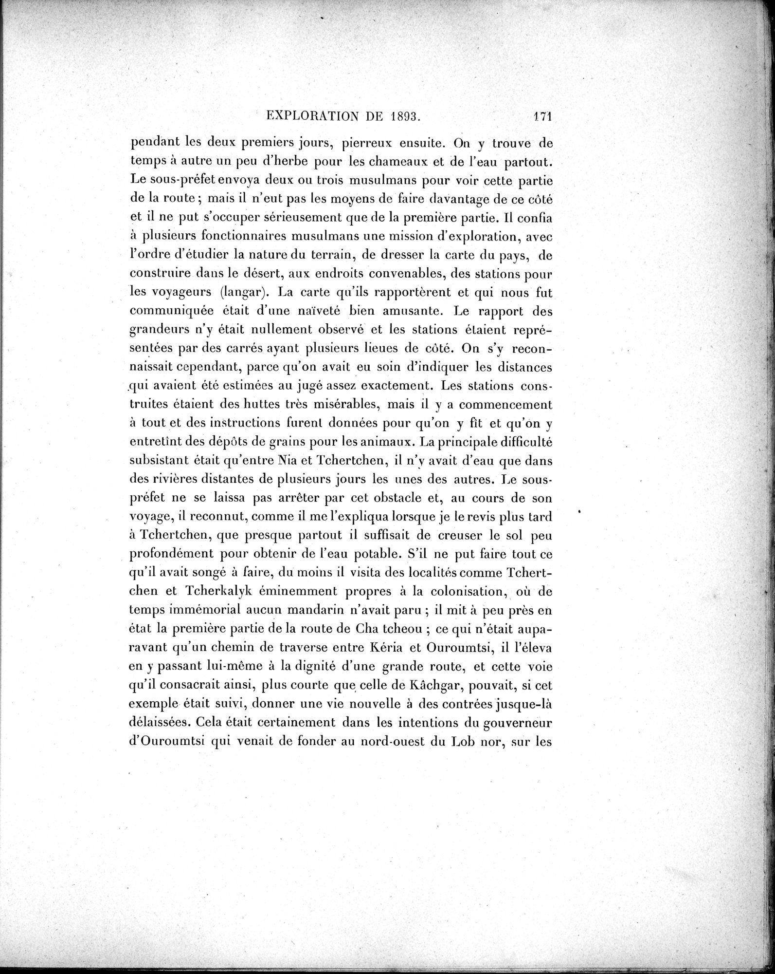Mission Scientifique dans la Haute Asie 1890-1895 : vol.1 / 203 ページ（白黒高解像度画像）