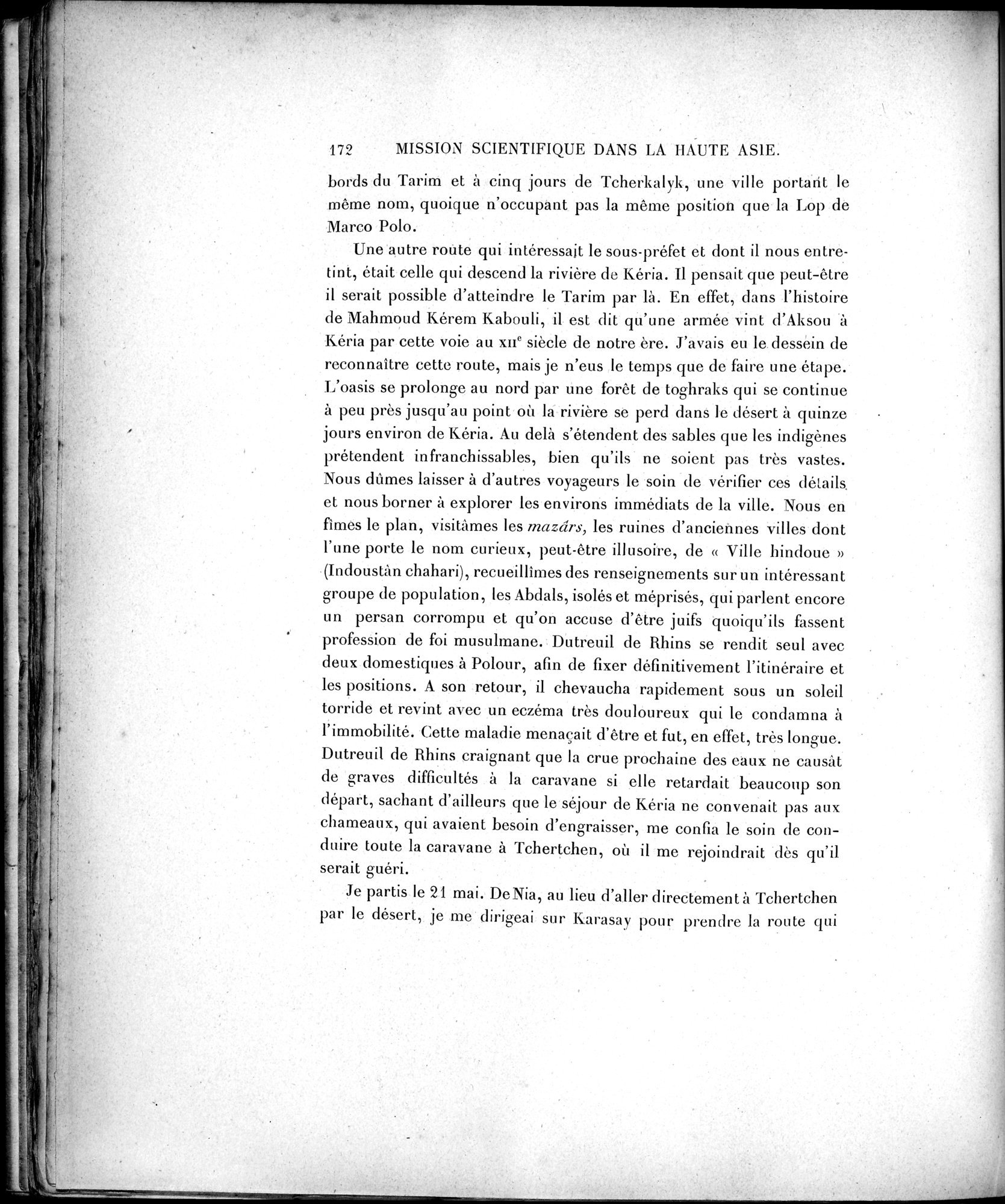 Mission Scientifique dans la Haute Asie 1890-1895 : vol.1 / Page 204 (Grayscale High Resolution Image)