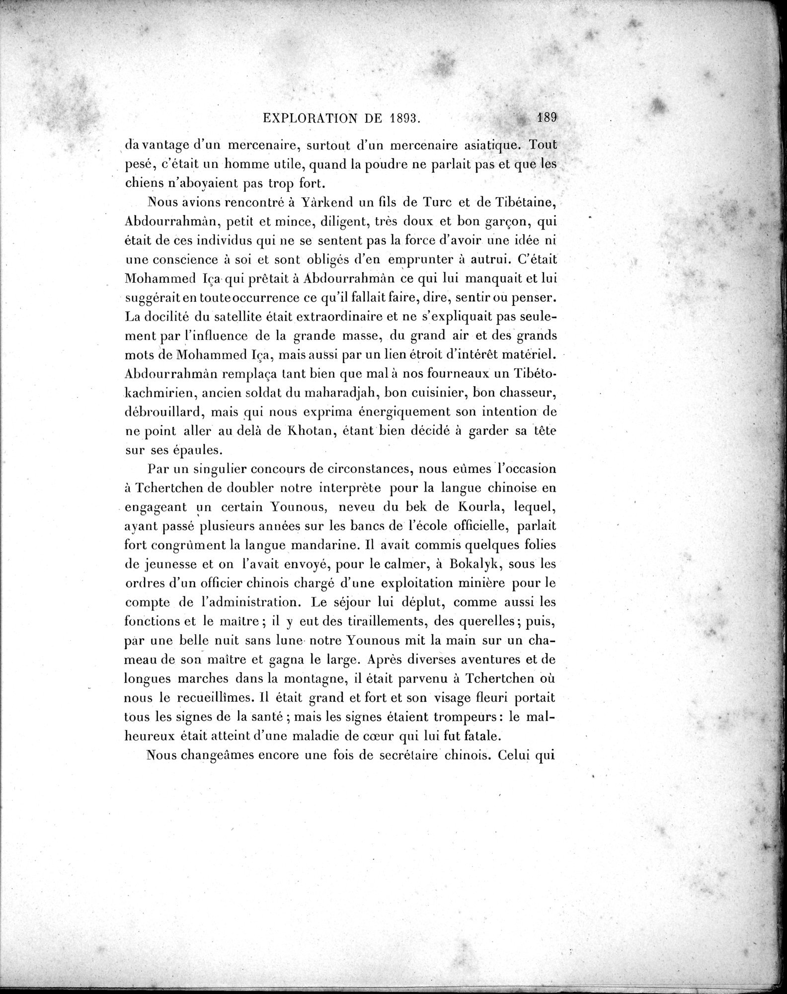 Mission Scientifique dans la Haute Asie 1890-1895 : vol.1 / 221 ページ（白黒高解像度画像）