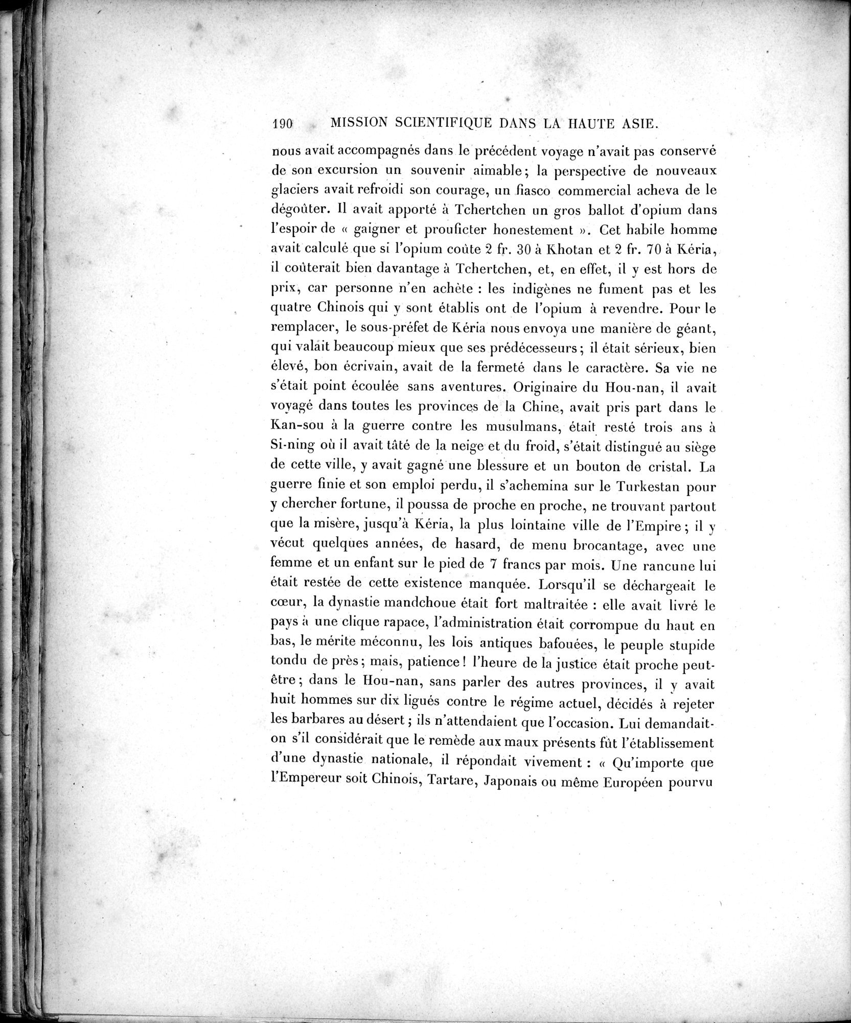 Mission Scientifique dans la Haute Asie 1890-1895 : vol.1 / 222 ページ（白黒高解像度画像）