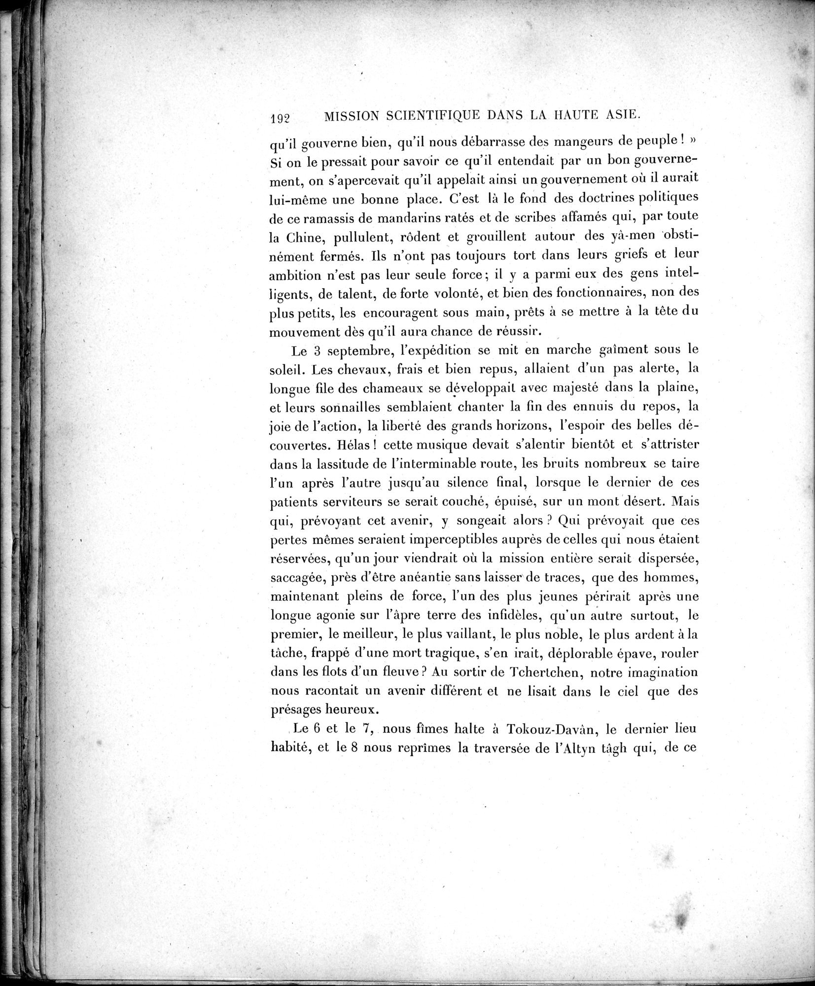 Mission Scientifique dans la Haute Asie 1890-1895 : vol.1 / Page 224 (Grayscale High Resolution Image)
