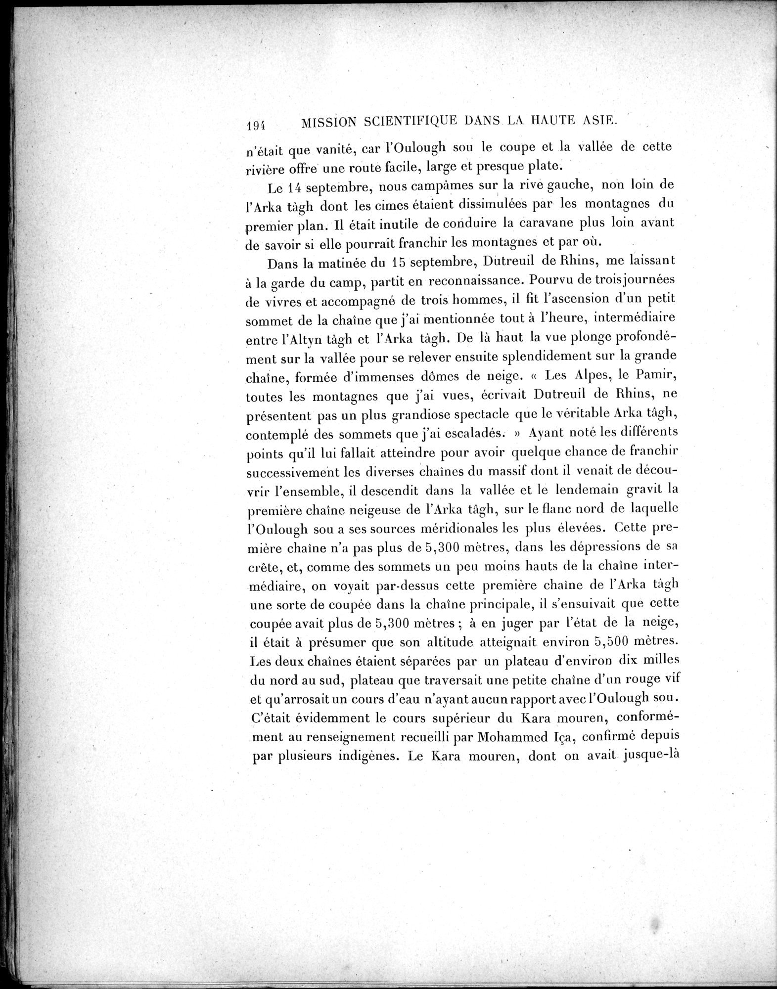 Mission Scientifique dans la Haute Asie 1890-1895 : vol.1 / Page 226 (Grayscale High Resolution Image)