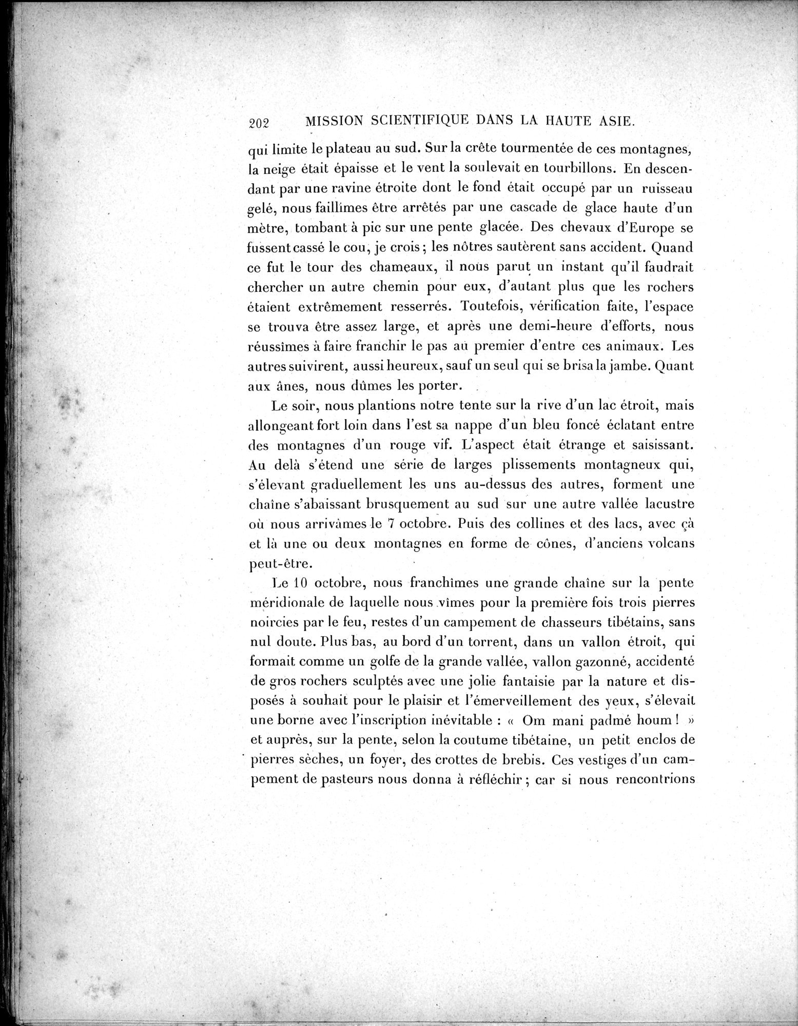 Mission Scientifique dans la Haute Asie 1890-1895 : vol.1 / Page 234 (Grayscale High Resolution Image)
