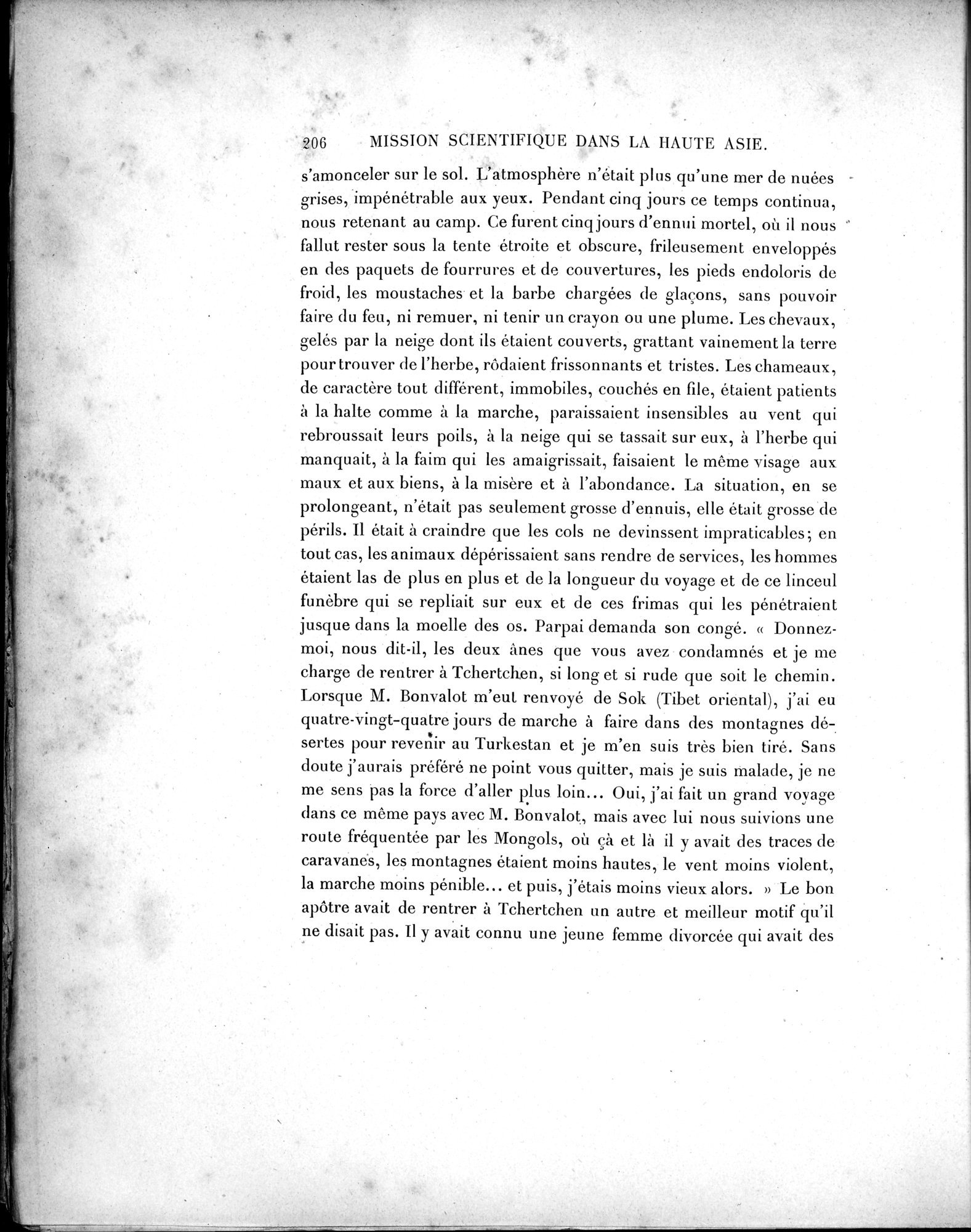 Mission Scientifique dans la Haute Asie 1890-1895 : vol.1 / Page 238 (Grayscale High Resolution Image)