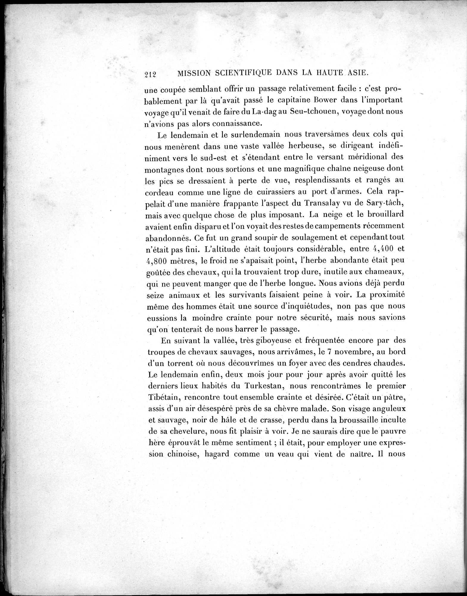 Mission Scientifique dans la Haute Asie 1890-1895 : vol.1 / Page 244 (Grayscale High Resolution Image)