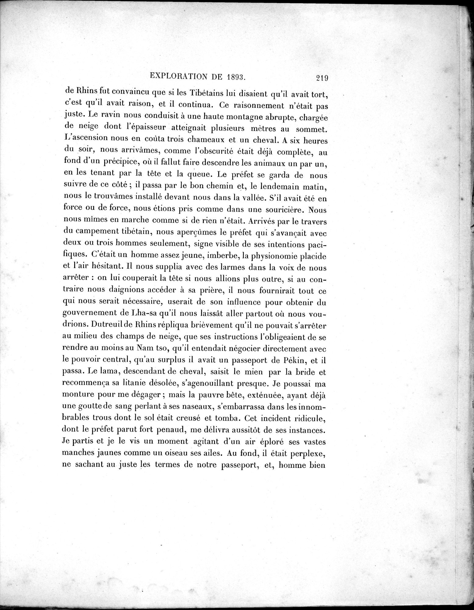 Mission Scientifique dans la Haute Asie 1890-1895 : vol.1 / 251 ページ（白黒高解像度画像）