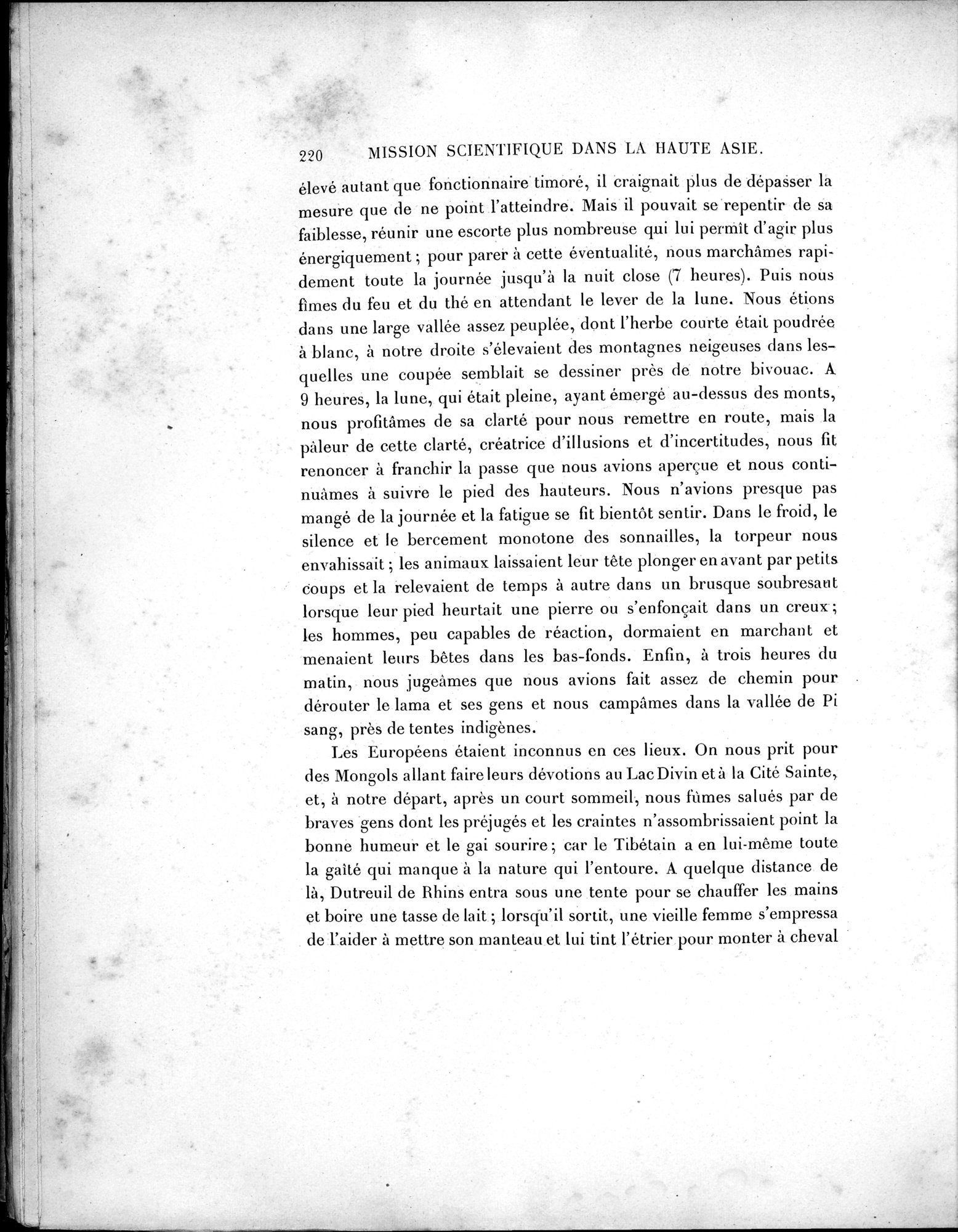Mission Scientifique dans la Haute Asie 1890-1895 : vol.1 / Page 252 (Grayscale High Resolution Image)
