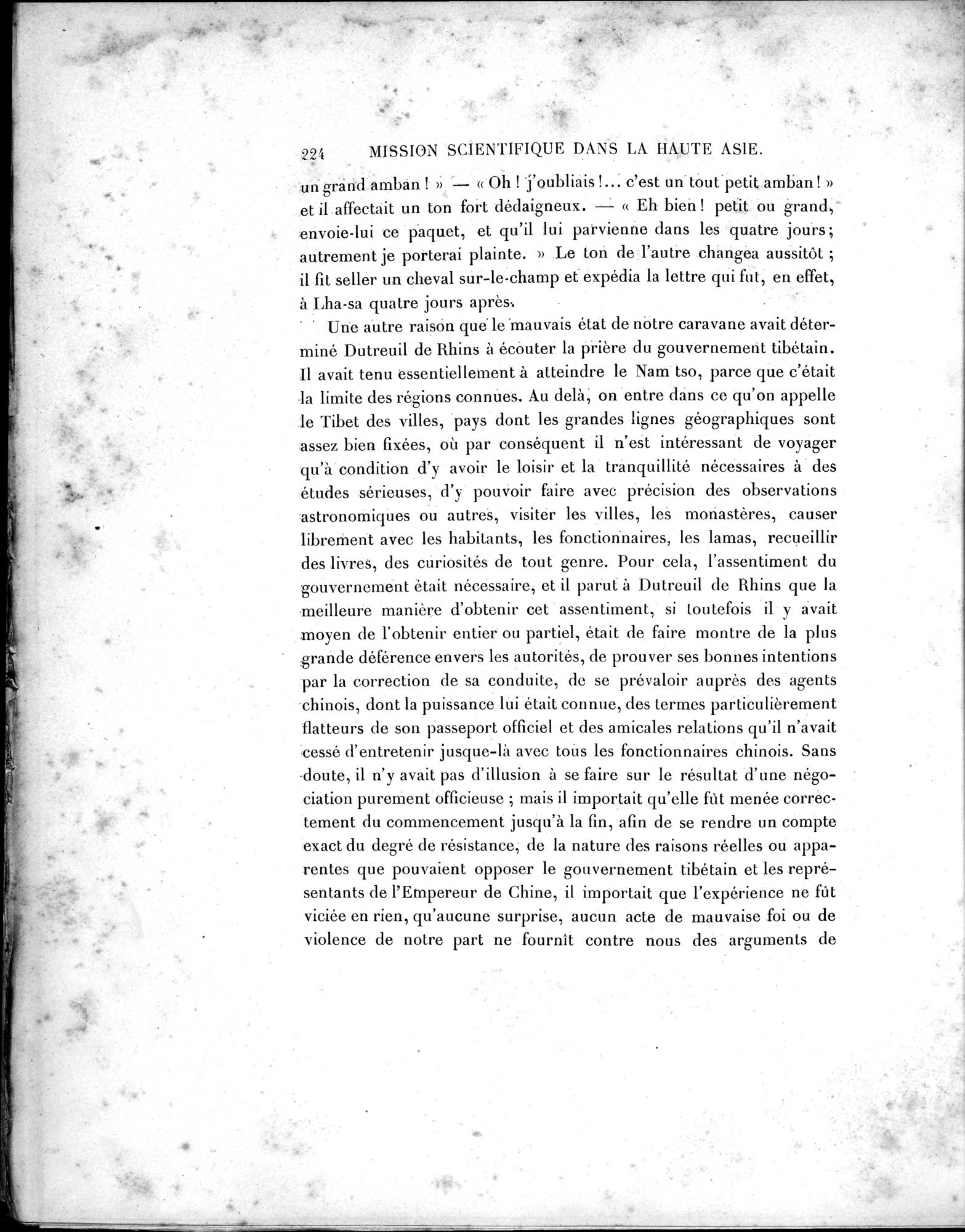 Mission Scientifique dans la Haute Asie 1890-1895 : vol.1 / Page 256 (Grayscale High Resolution Image)