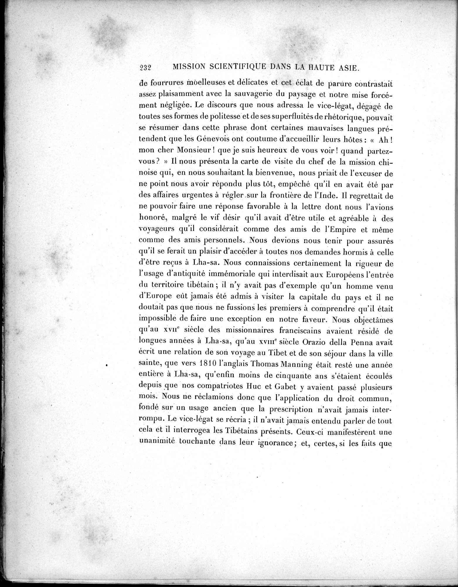 Mission Scientifique dans la Haute Asie 1890-1895 : vol.1 / 264 ページ（白黒高解像度画像）