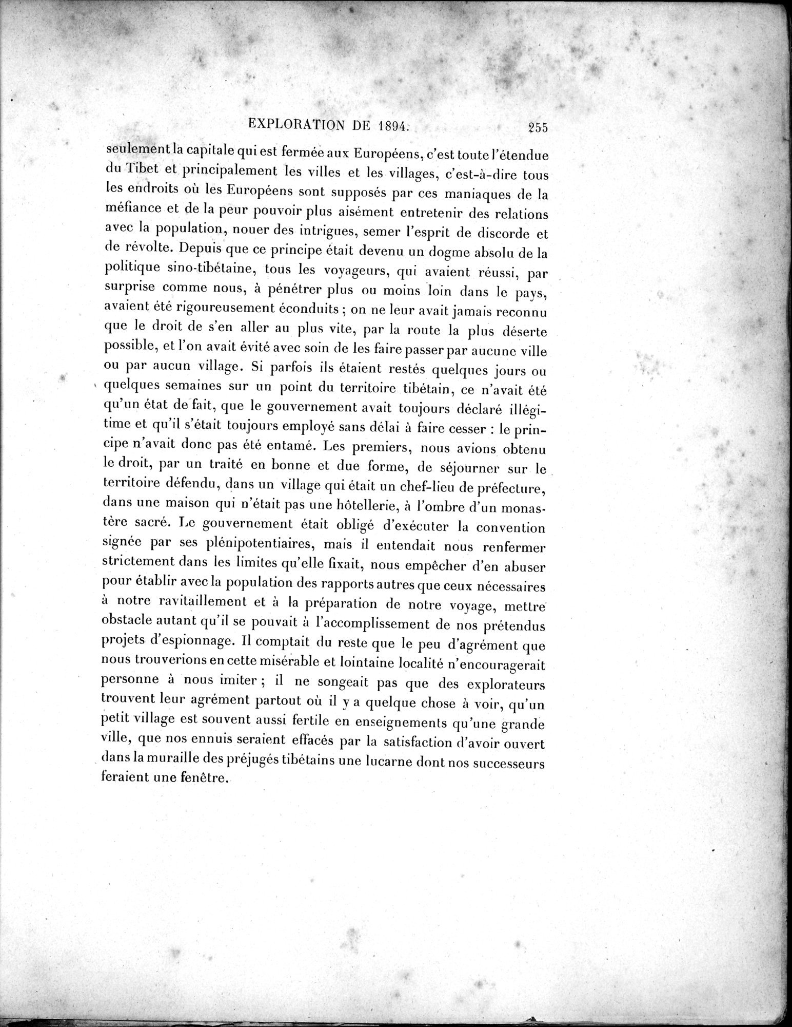 Mission Scientifique dans la Haute Asie 1890-1895 : vol.1 / 287 ページ（白黒高解像度画像）