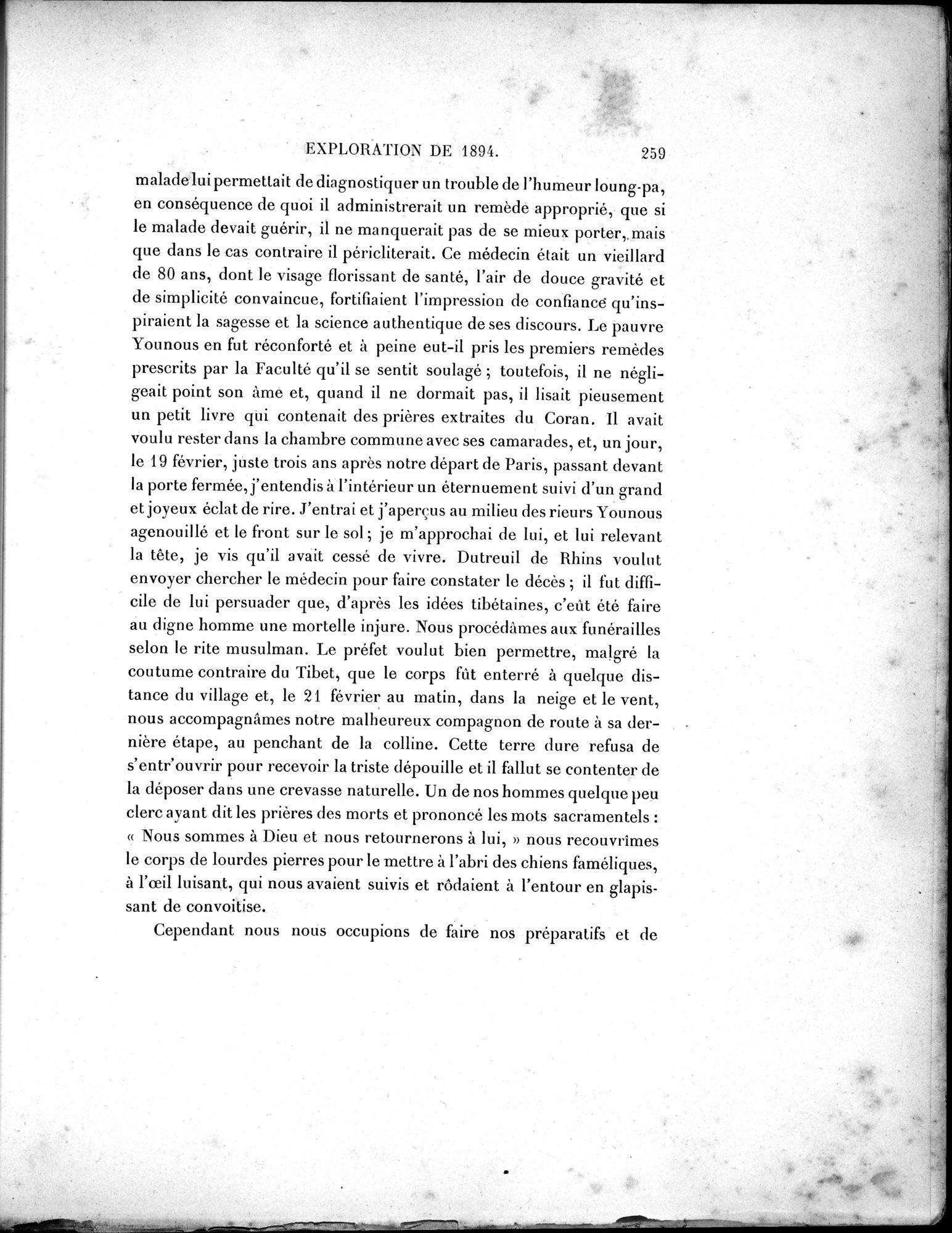 Mission Scientifique dans la Haute Asie 1890-1895 : vol.1 / 291 ページ（白黒高解像度画像）