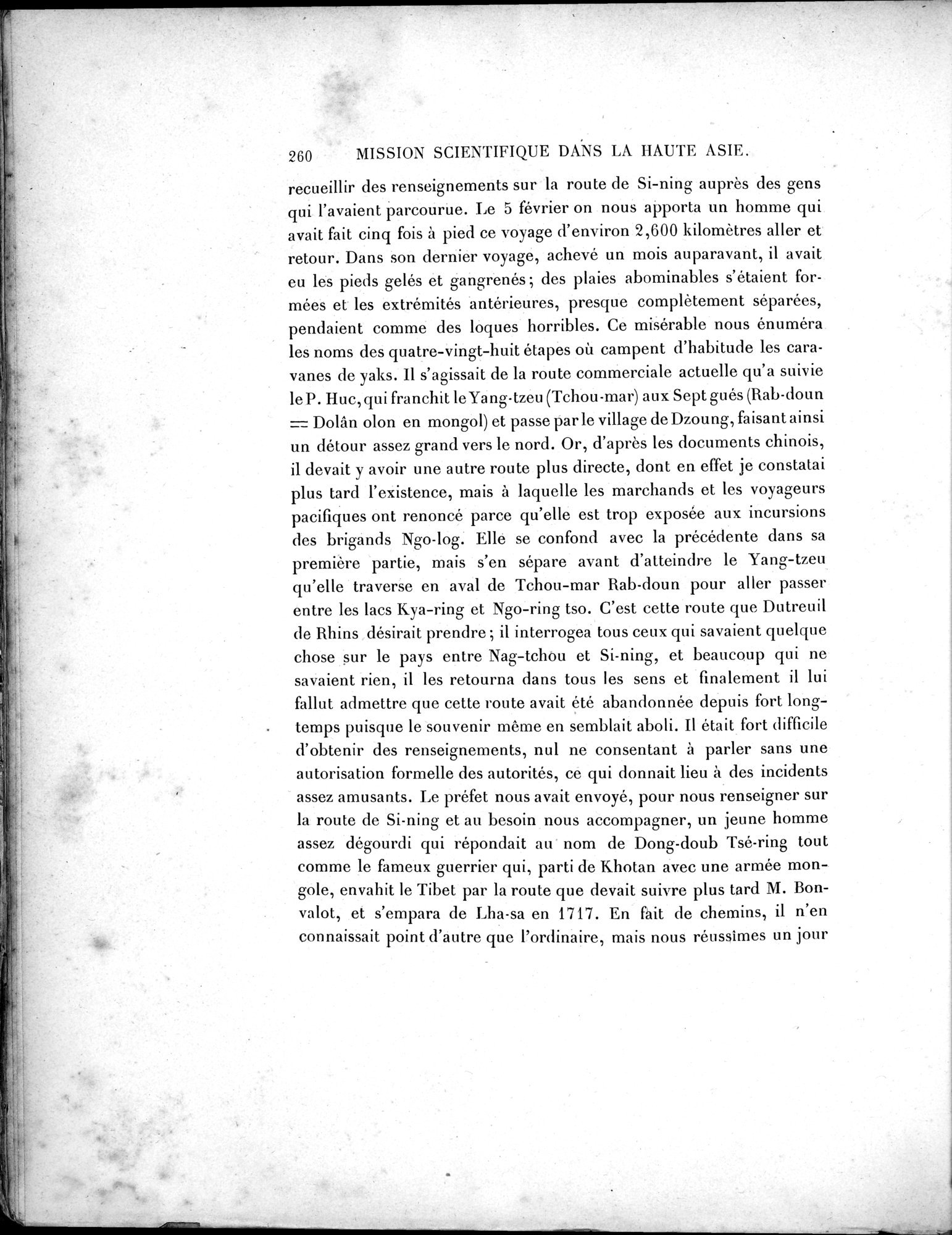 Mission Scientifique dans la Haute Asie 1890-1895 : vol.1 / Page 292 (Grayscale High Resolution Image)