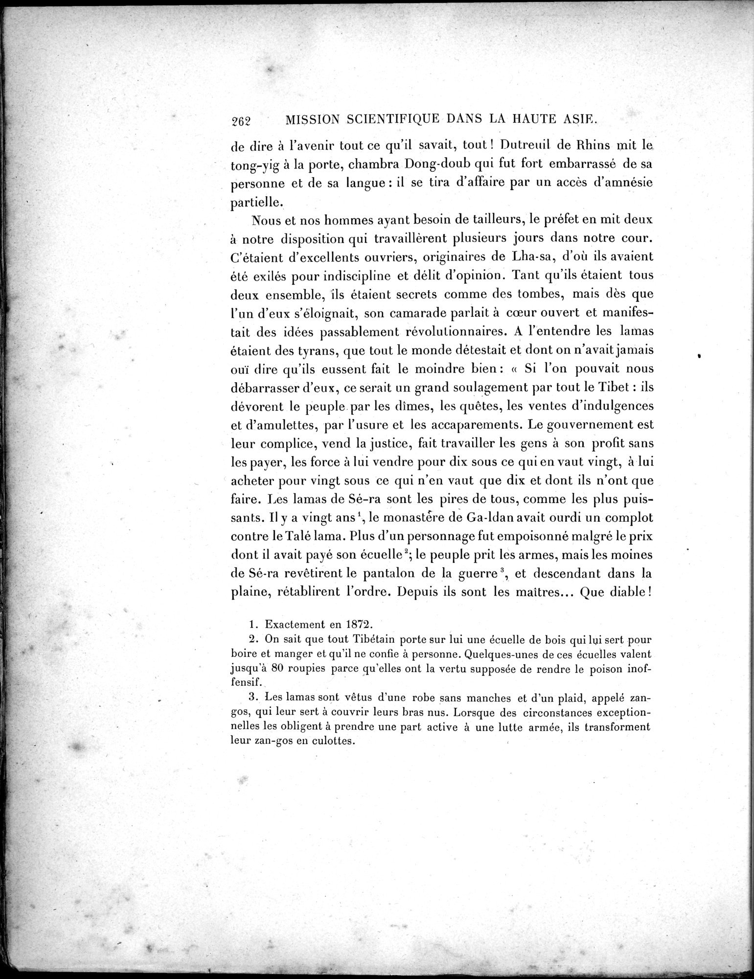 Mission Scientifique dans la Haute Asie 1890-1895 : vol.1 / Page 294 (Grayscale High Resolution Image)