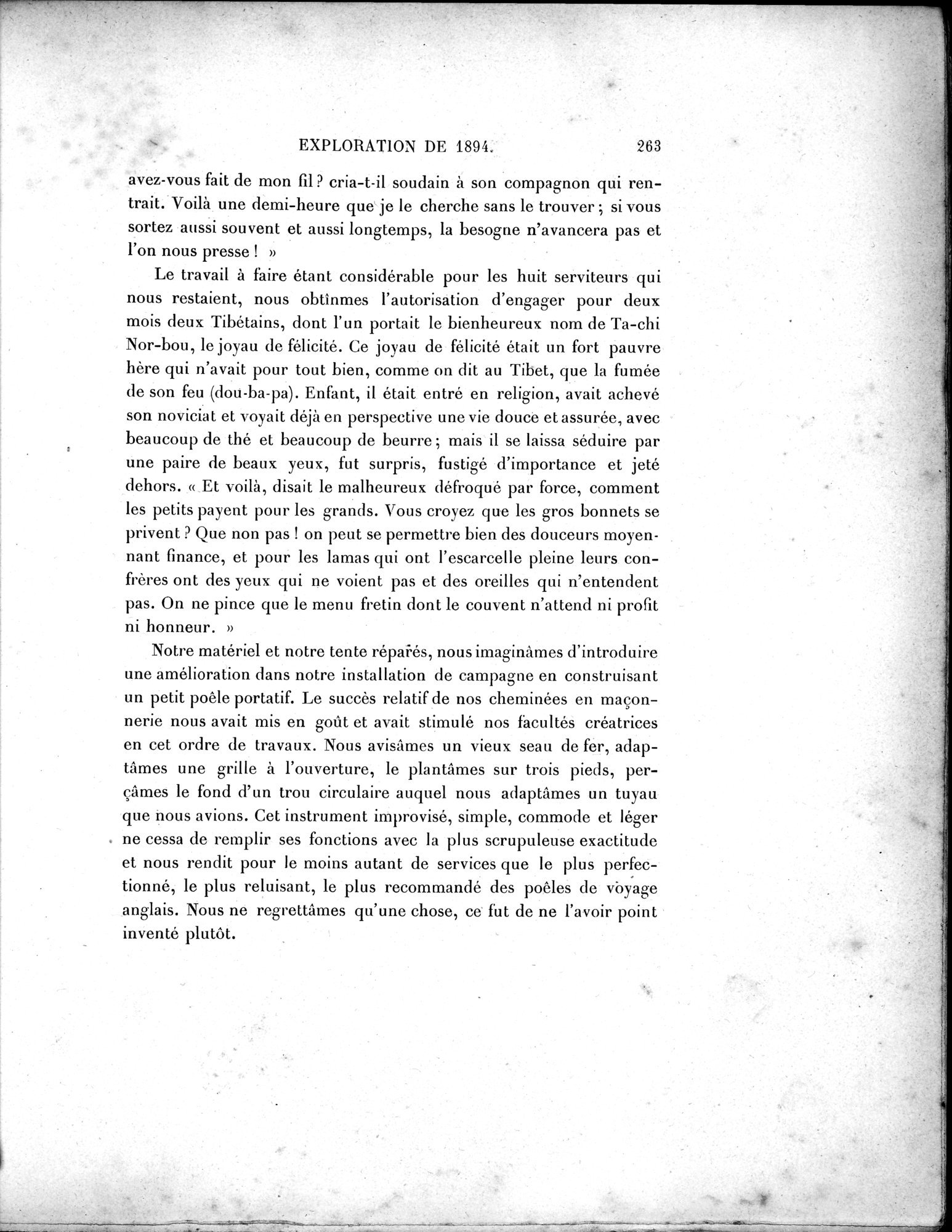 Mission Scientifique dans la Haute Asie 1890-1895 : vol.1 / Page 295 (Grayscale High Resolution Image)
