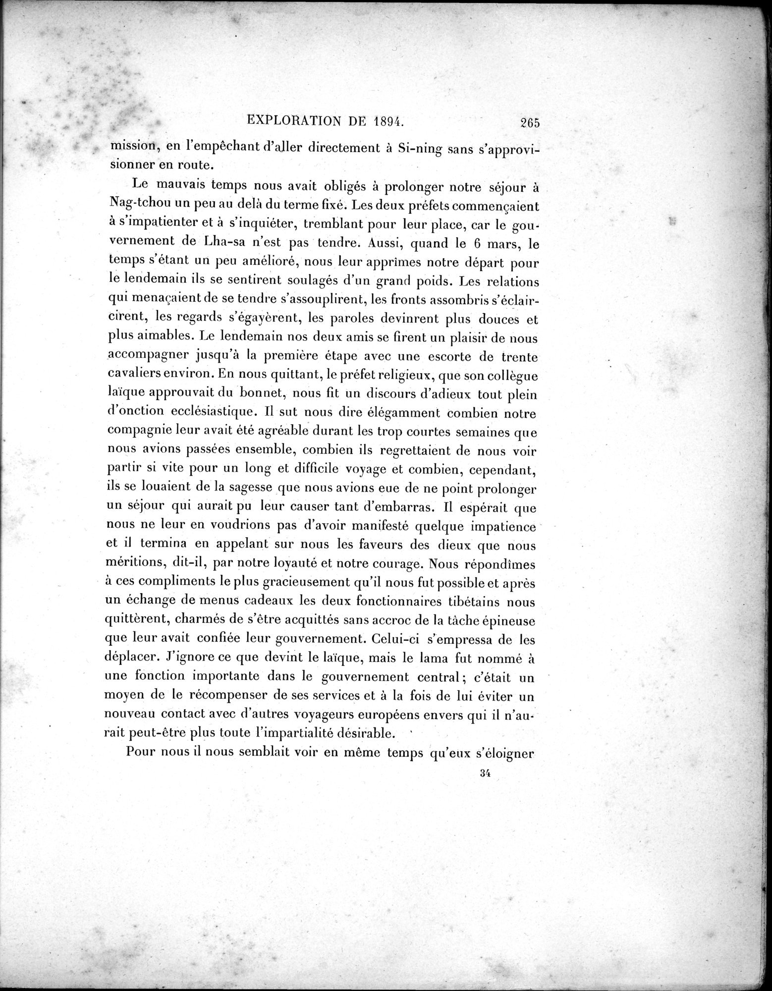 Mission Scientifique dans la Haute Asie 1890-1895 : vol.1 / Page 297 (Grayscale High Resolution Image)