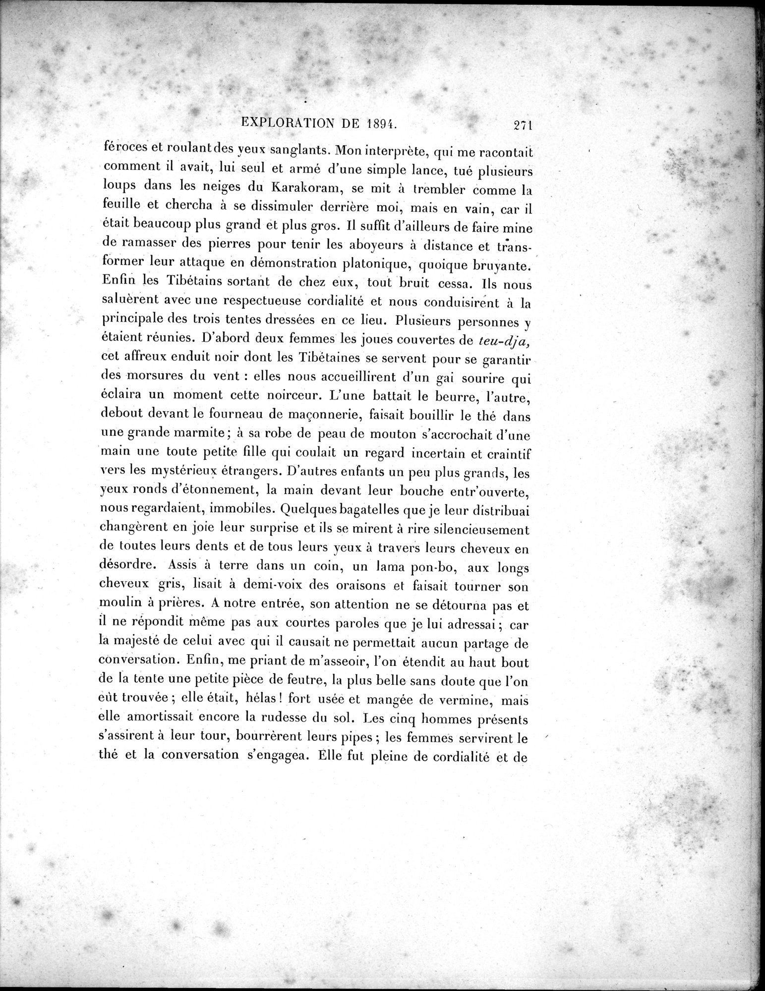 Mission Scientifique dans la Haute Asie 1890-1895 : vol.1 / Page 303 (Grayscale High Resolution Image)