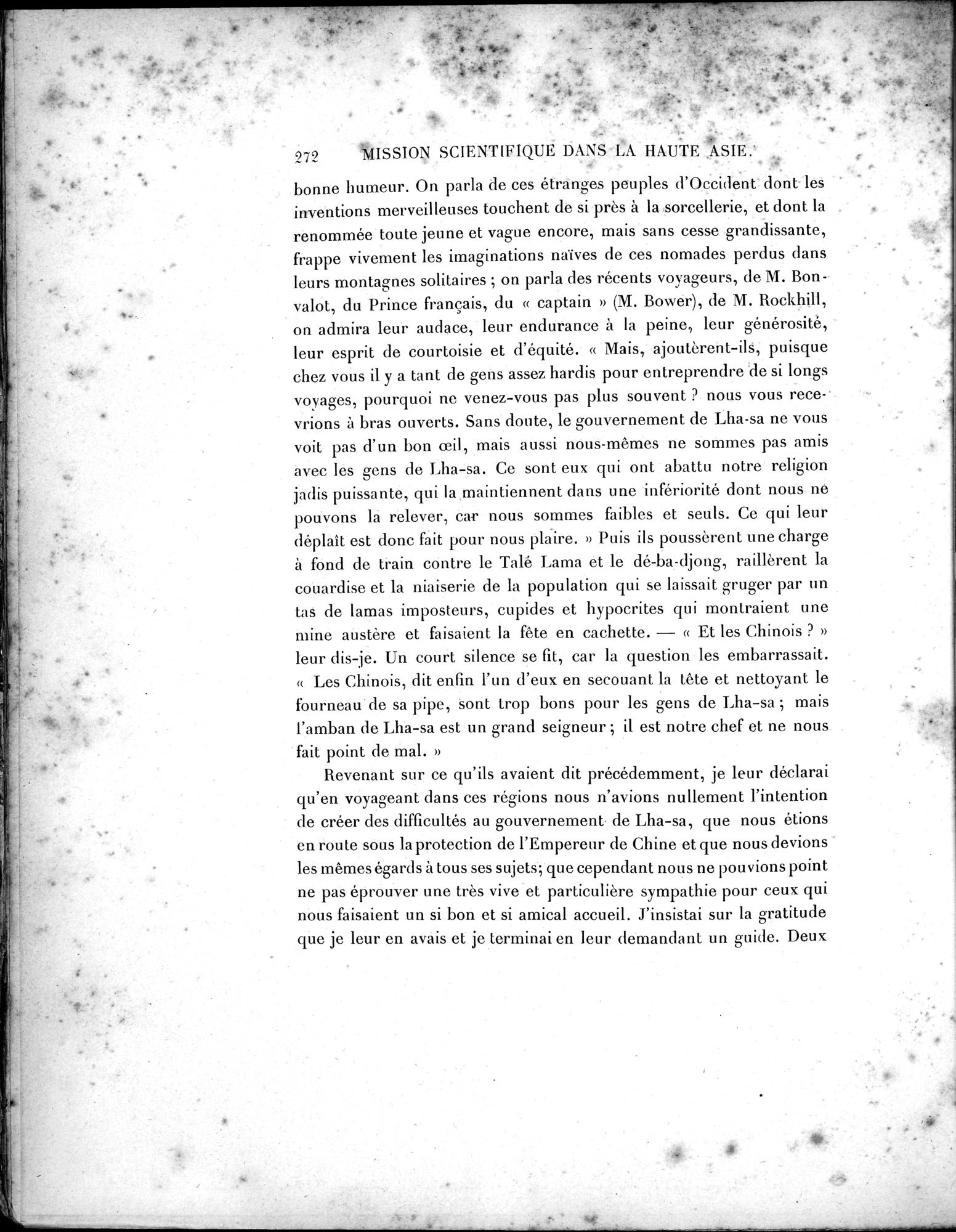 Mission Scientifique dans la Haute Asie 1890-1895 : vol.1 / 304 ページ（白黒高解像度画像）