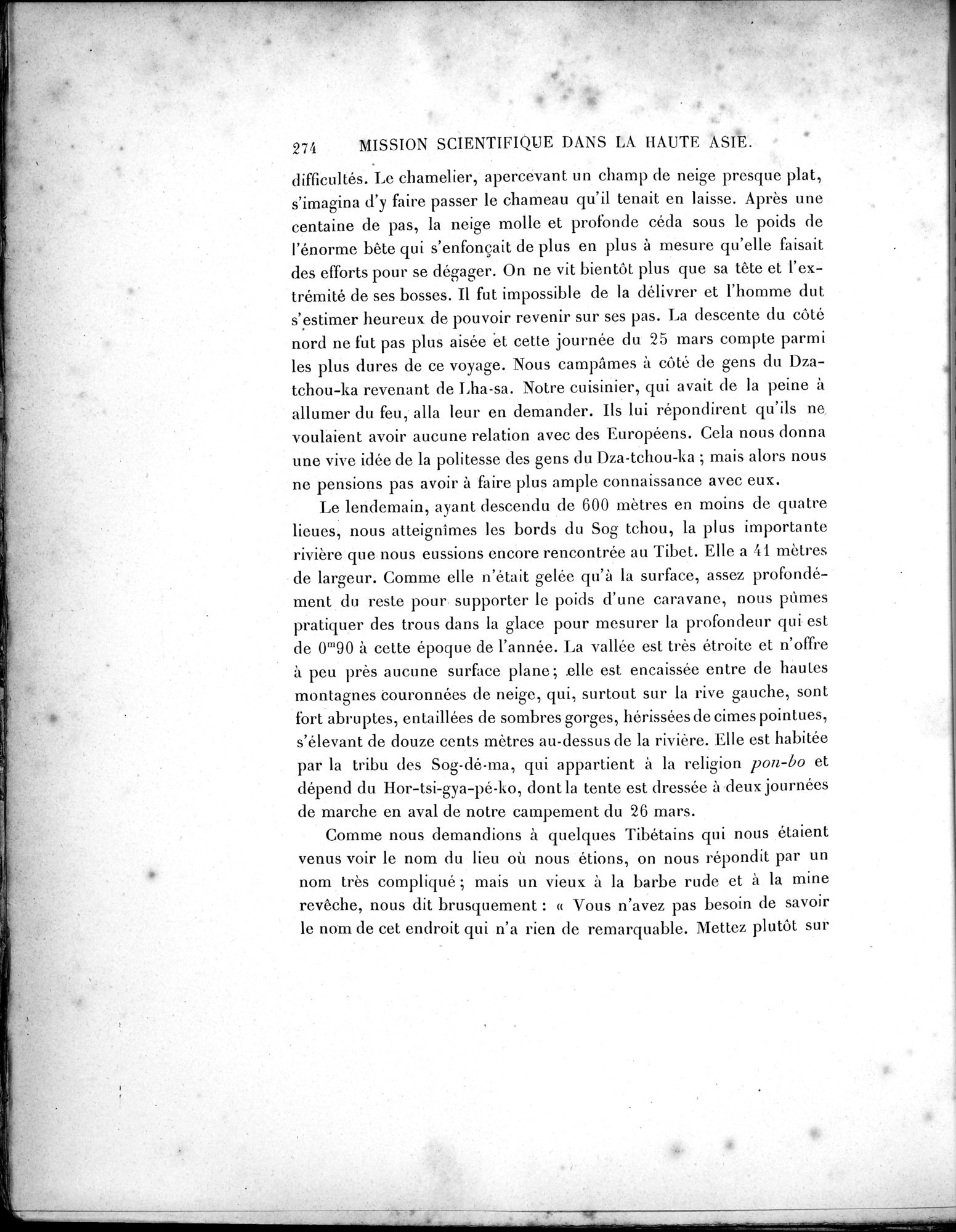 Mission Scientifique dans la Haute Asie 1890-1895 : vol.1 / Page 306 (Grayscale High Resolution Image)