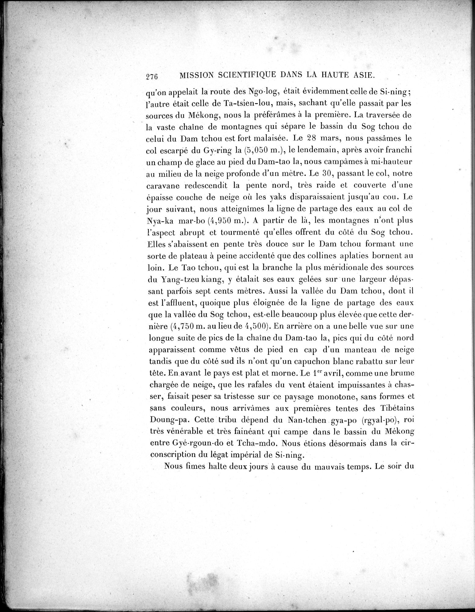 Mission Scientifique dans la Haute Asie 1890-1895 : vol.1 / Page 308 (Grayscale High Resolution Image)
