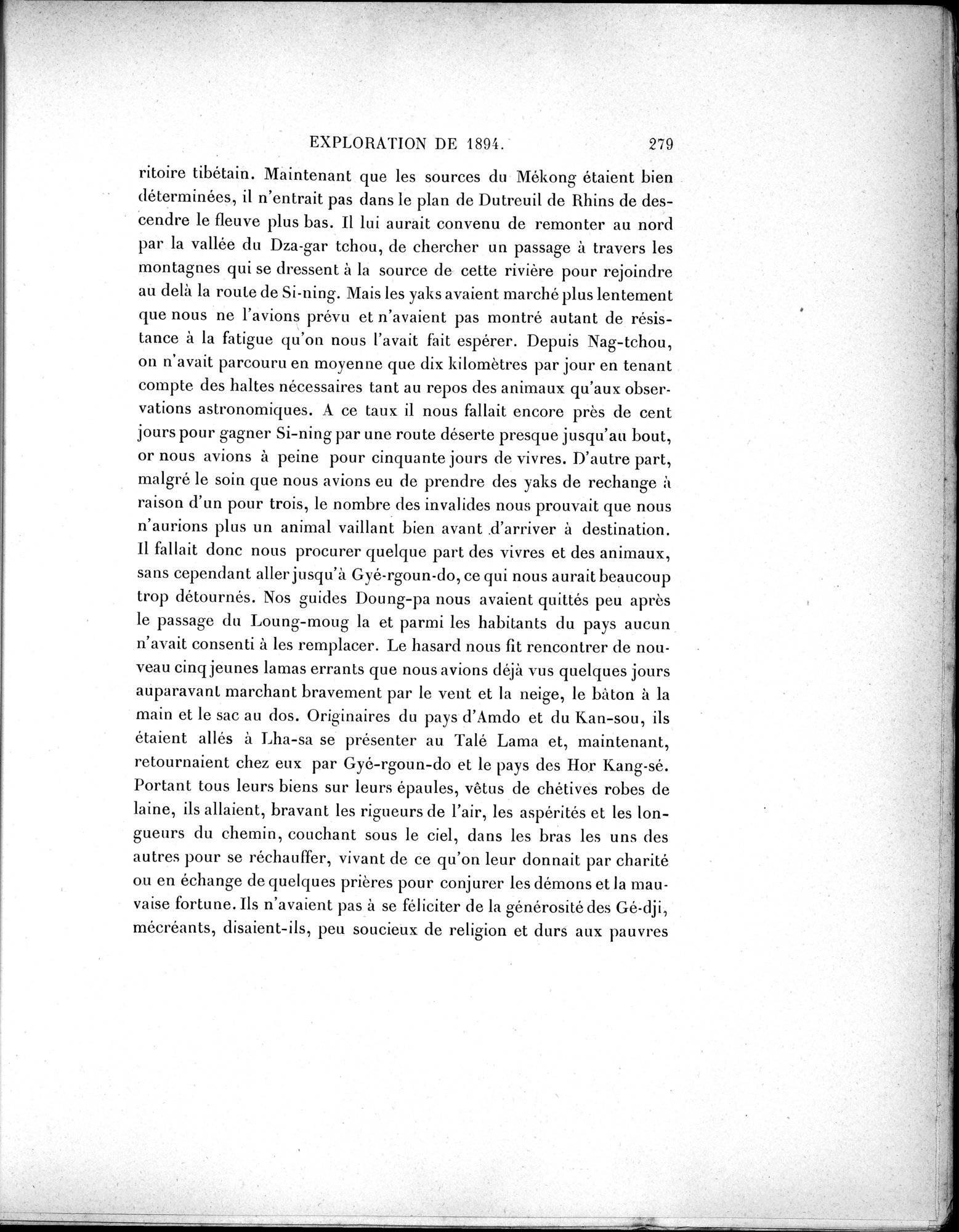 Mission Scientifique dans la Haute Asie 1890-1895 : vol.1 / Page 311 (Grayscale High Resolution Image)