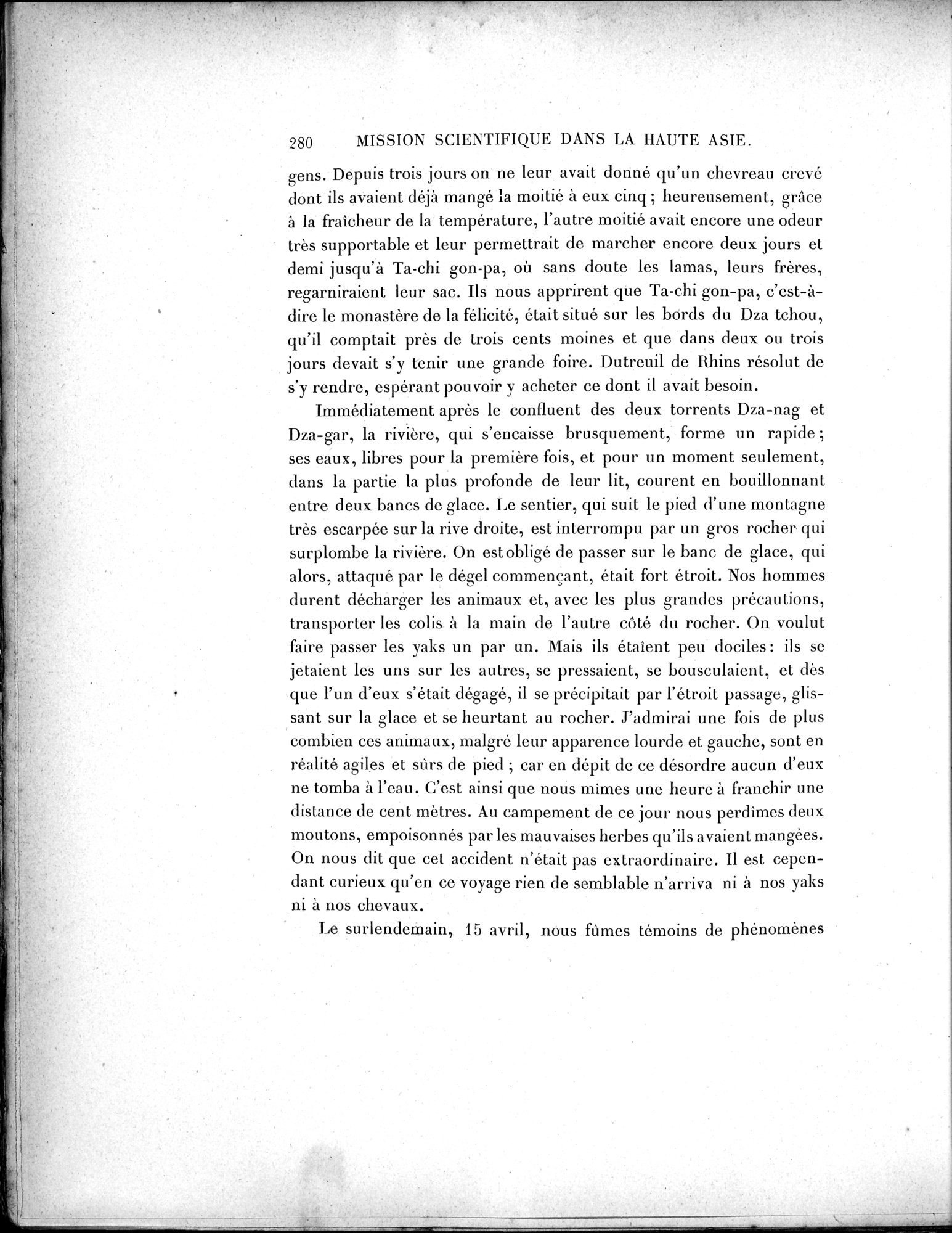 Mission Scientifique dans la Haute Asie 1890-1895 : vol.1 / Page 312 (Grayscale High Resolution Image)