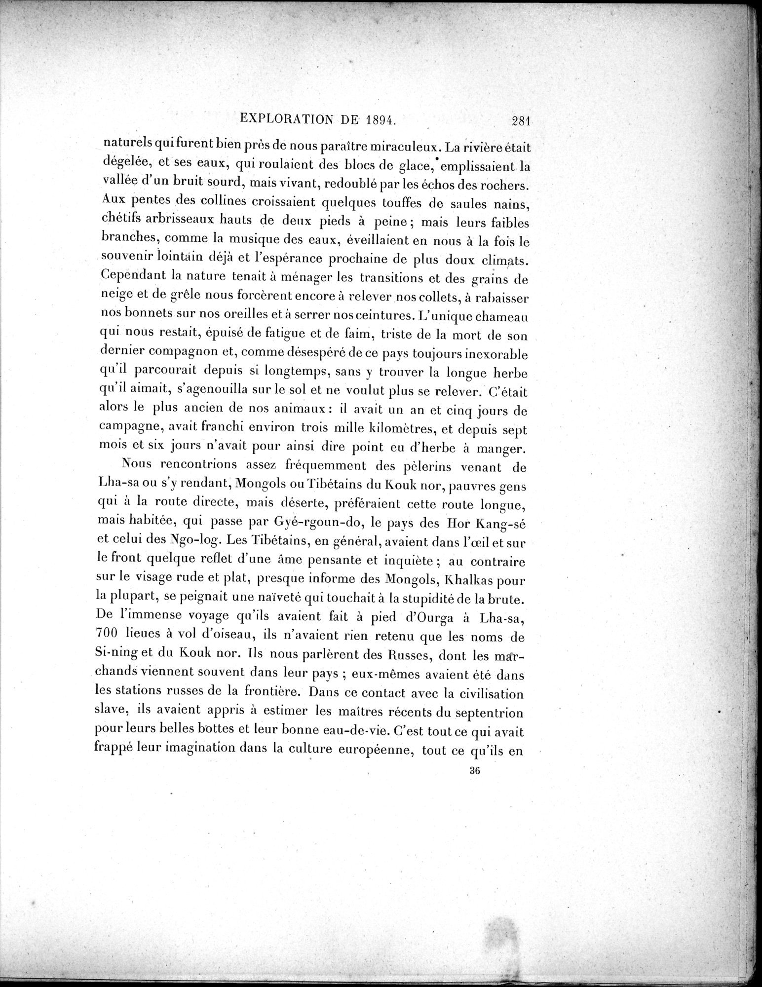 Mission Scientifique dans la Haute Asie 1890-1895 : vol.1 / Page 313 (Grayscale High Resolution Image)