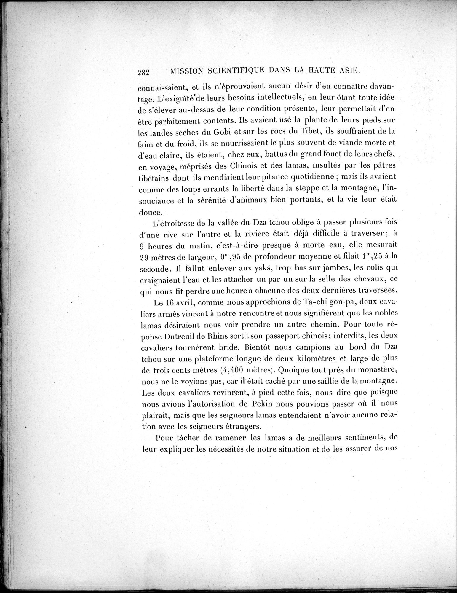 Mission Scientifique dans la Haute Asie 1890-1895 : vol.1 / Page 314 (Grayscale High Resolution Image)
