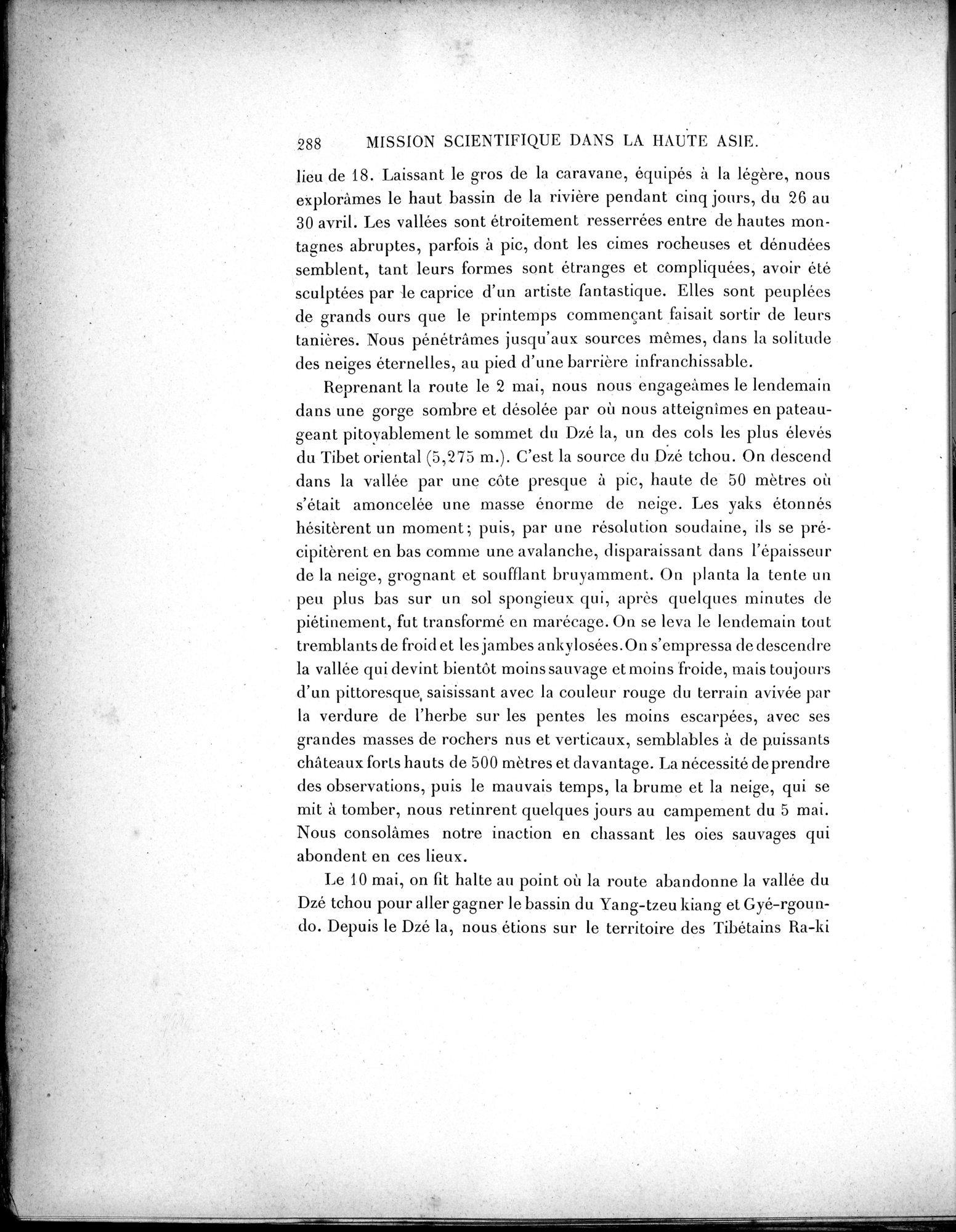 Mission Scientifique dans la Haute Asie 1890-1895 : vol.1 / Page 320 (Grayscale High Resolution Image)