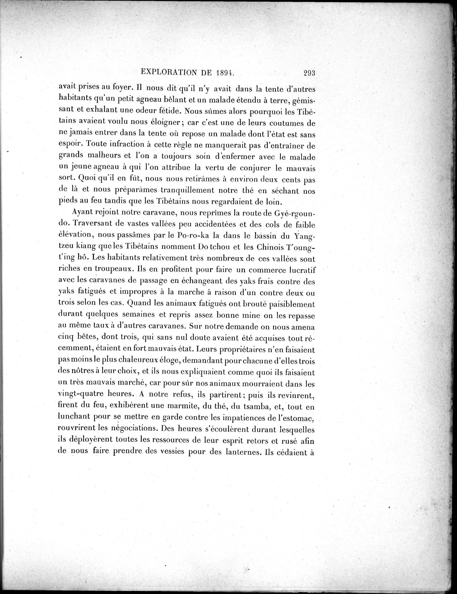 Mission Scientifique dans la Haute Asie 1890-1895 : vol.1 / Page 325 (Grayscale High Resolution Image)