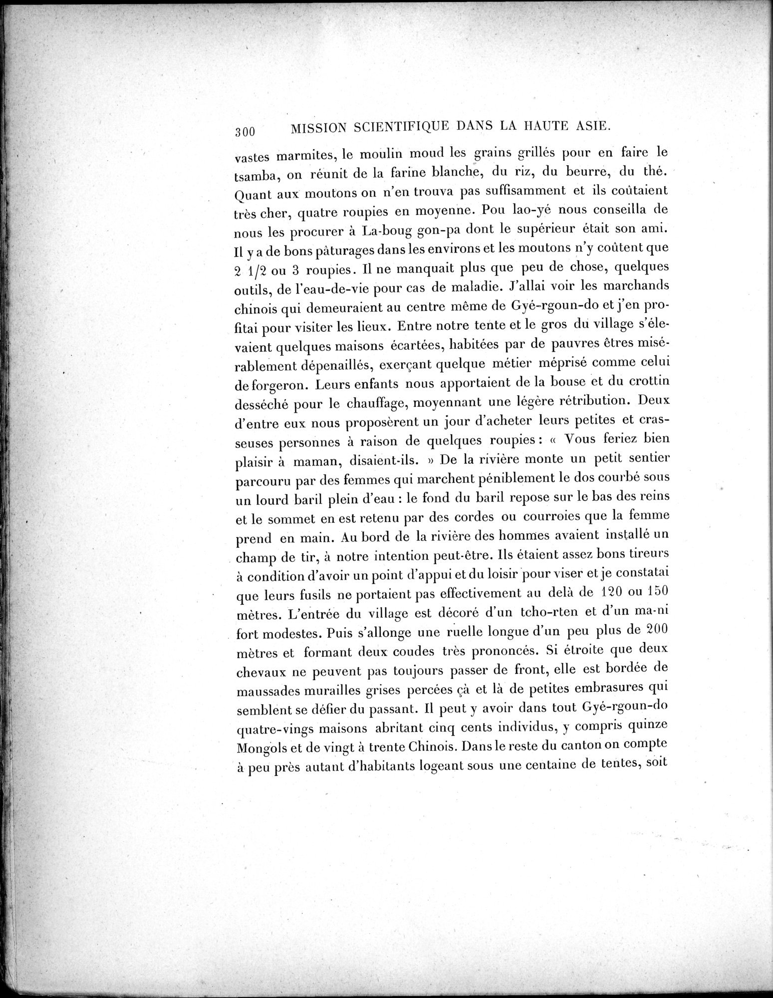 Mission Scientifique dans la Haute Asie 1890-1895 : vol.1 / 332 ページ（白黒高解像度画像）