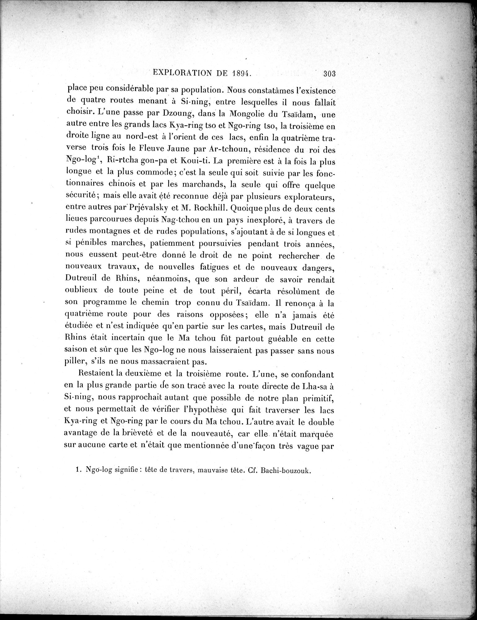 Mission Scientifique dans la Haute Asie 1890-1895 : vol.1 / Page 335 (Grayscale High Resolution Image)
