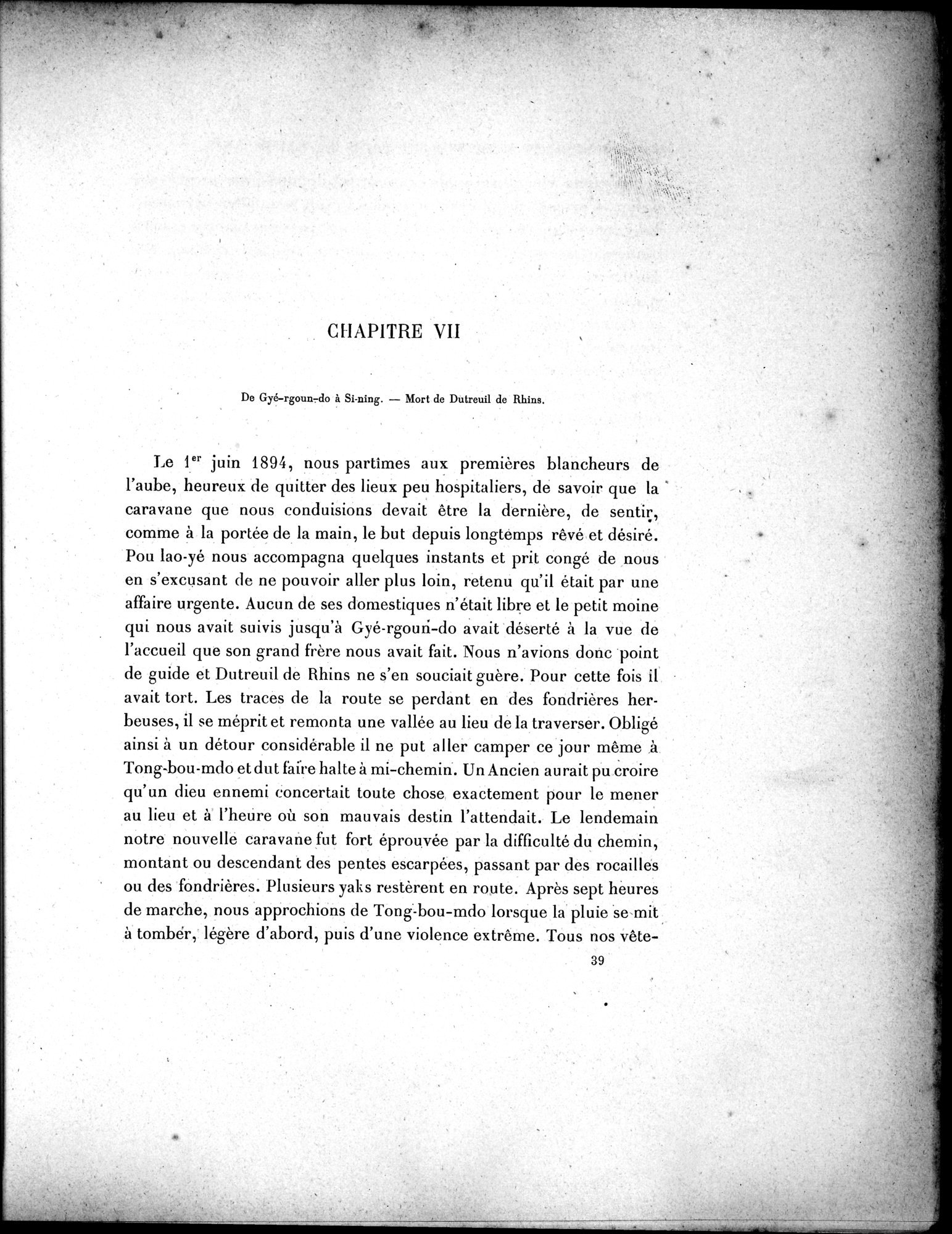 Mission Scientifique dans la Haute Asie 1890-1895 : vol.1 / Page 337 (Grayscale High Resolution Image)