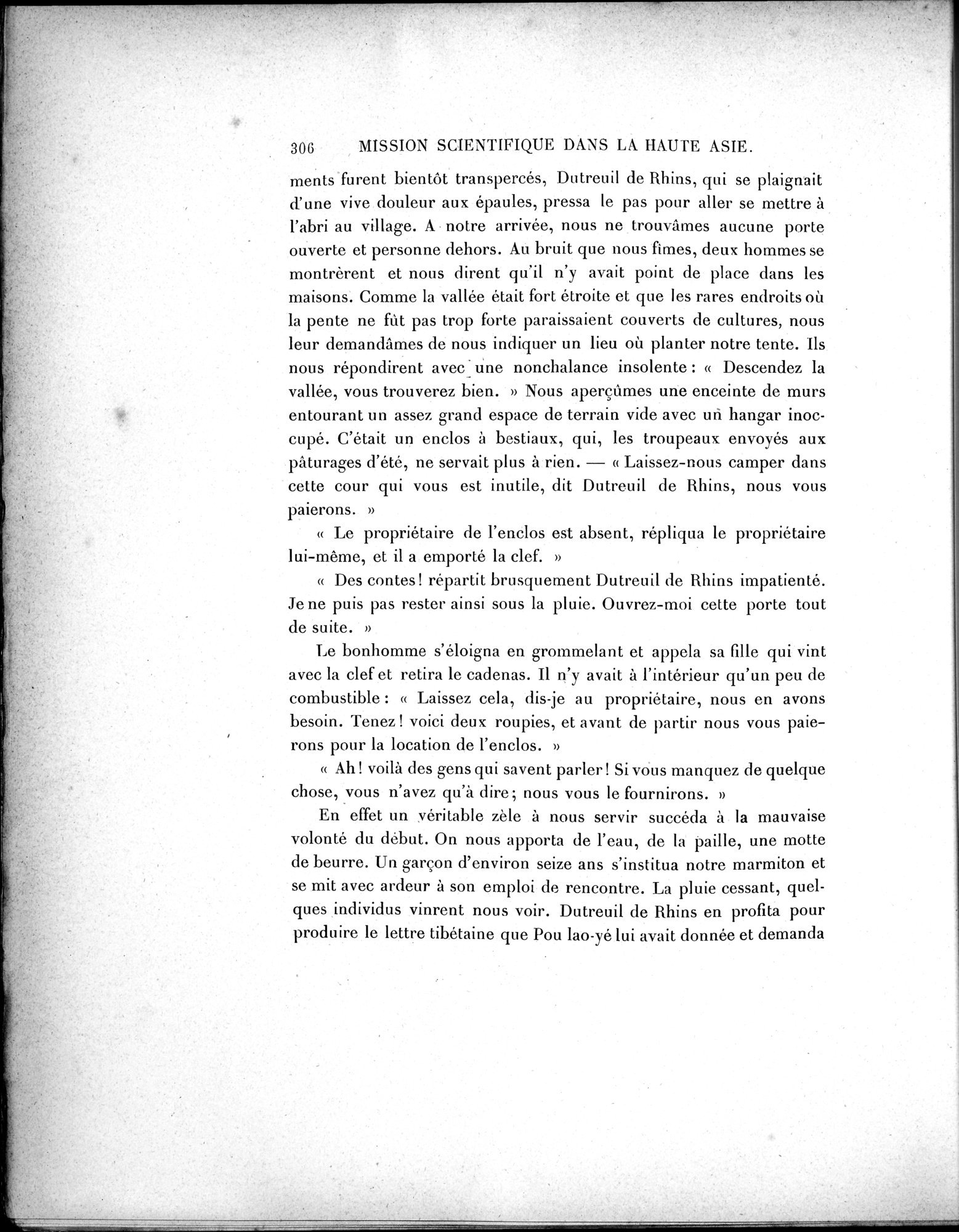Mission Scientifique dans la Haute Asie 1890-1895 : vol.1 / 338 ページ（白黒高解像度画像）