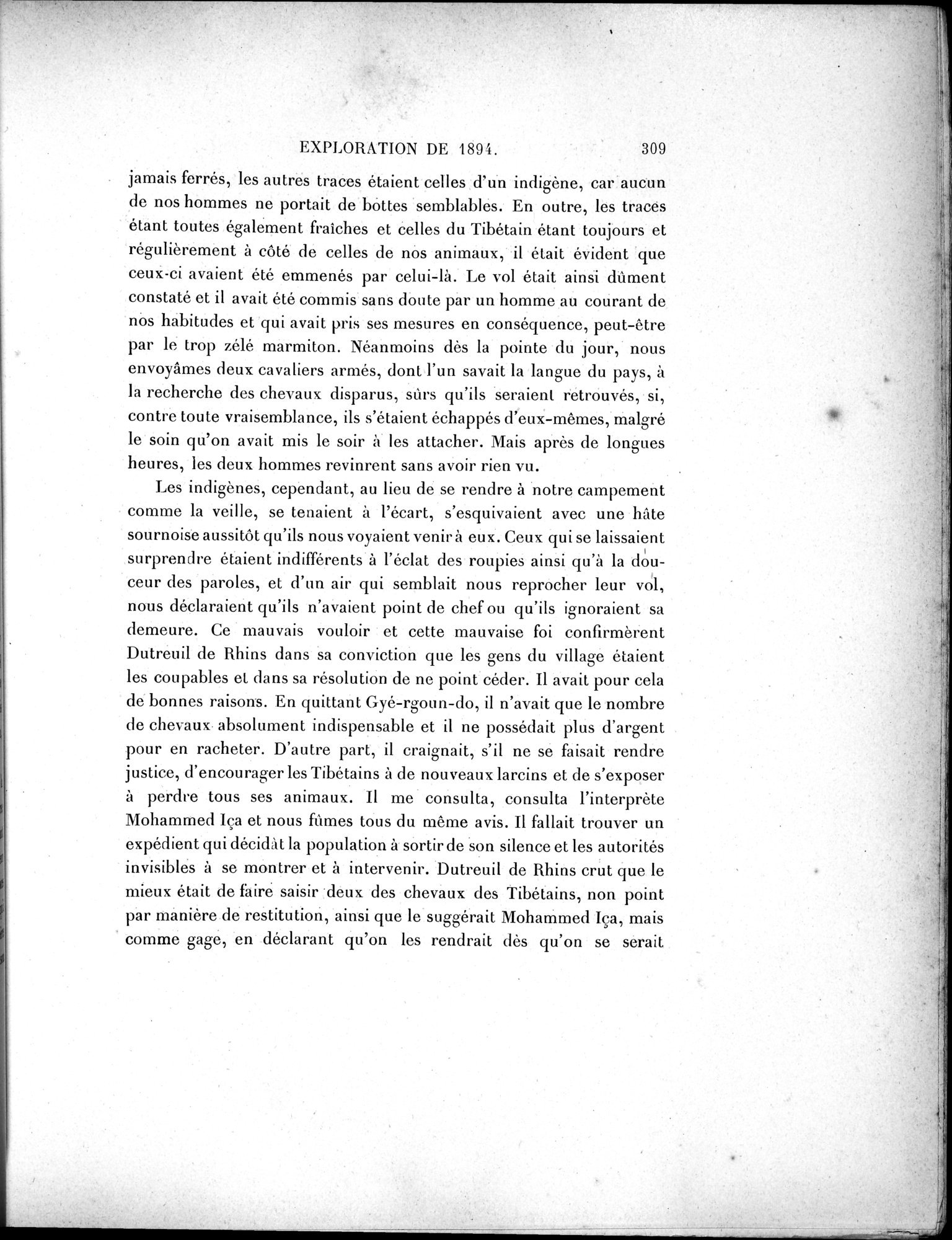 Mission Scientifique dans la Haute Asie 1890-1895 : vol.1 / 341 ページ（白黒高解像度画像）