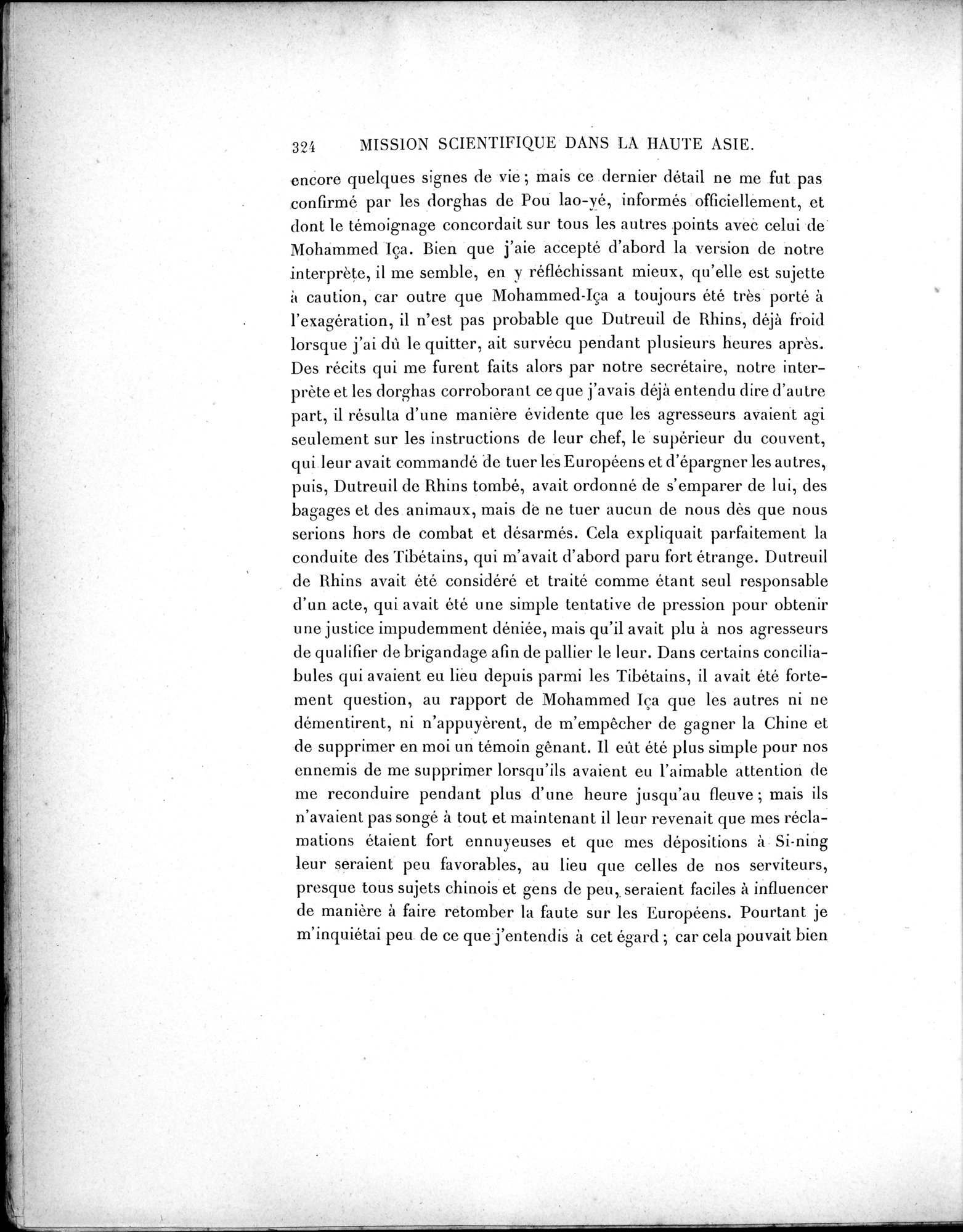 Mission Scientifique dans la Haute Asie 1890-1895 : vol.1 / 356 ページ（白黒高解像度画像）
