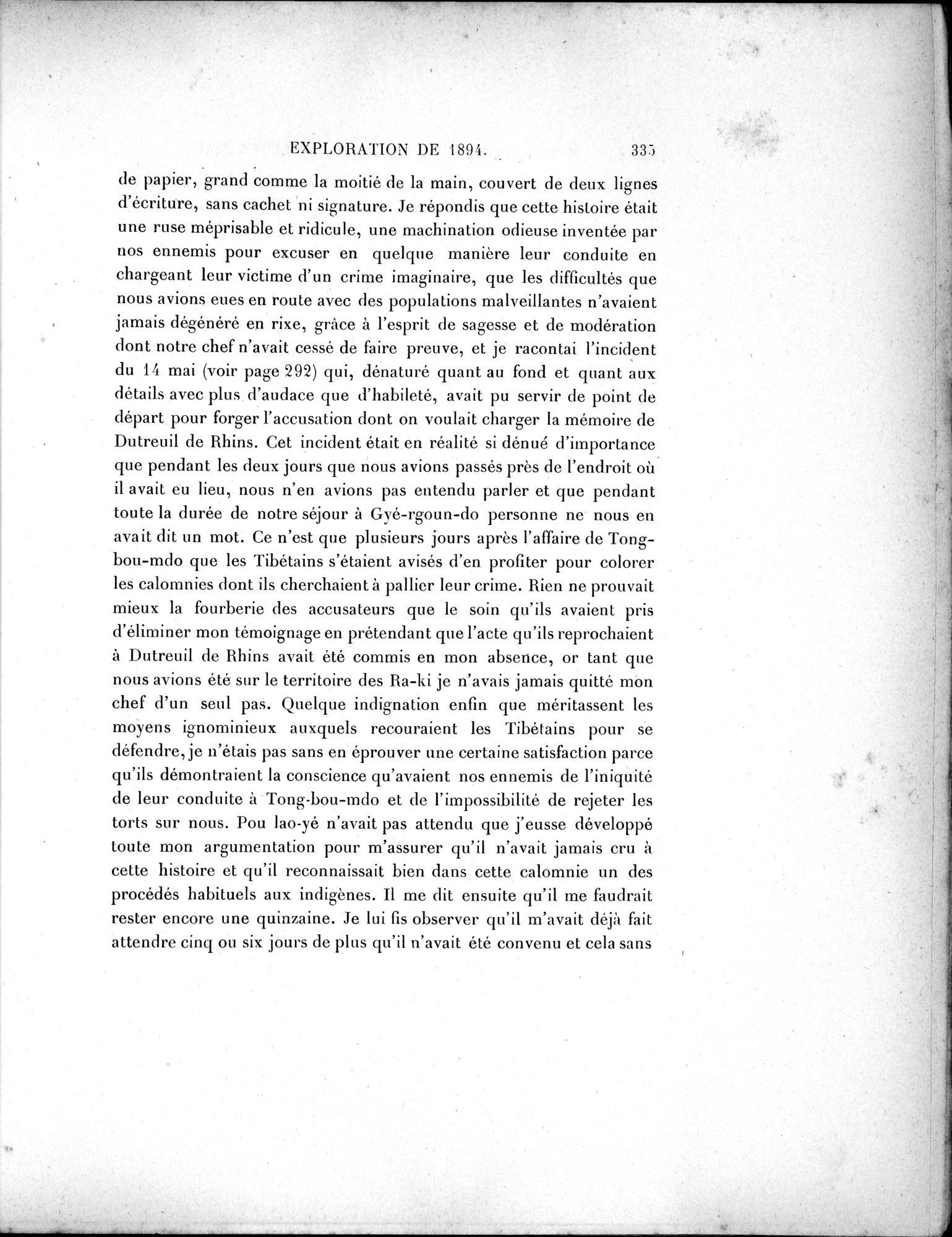 Mission Scientifique dans la Haute Asie 1890-1895 : vol.1 / Page 367 (Grayscale High Resolution Image)