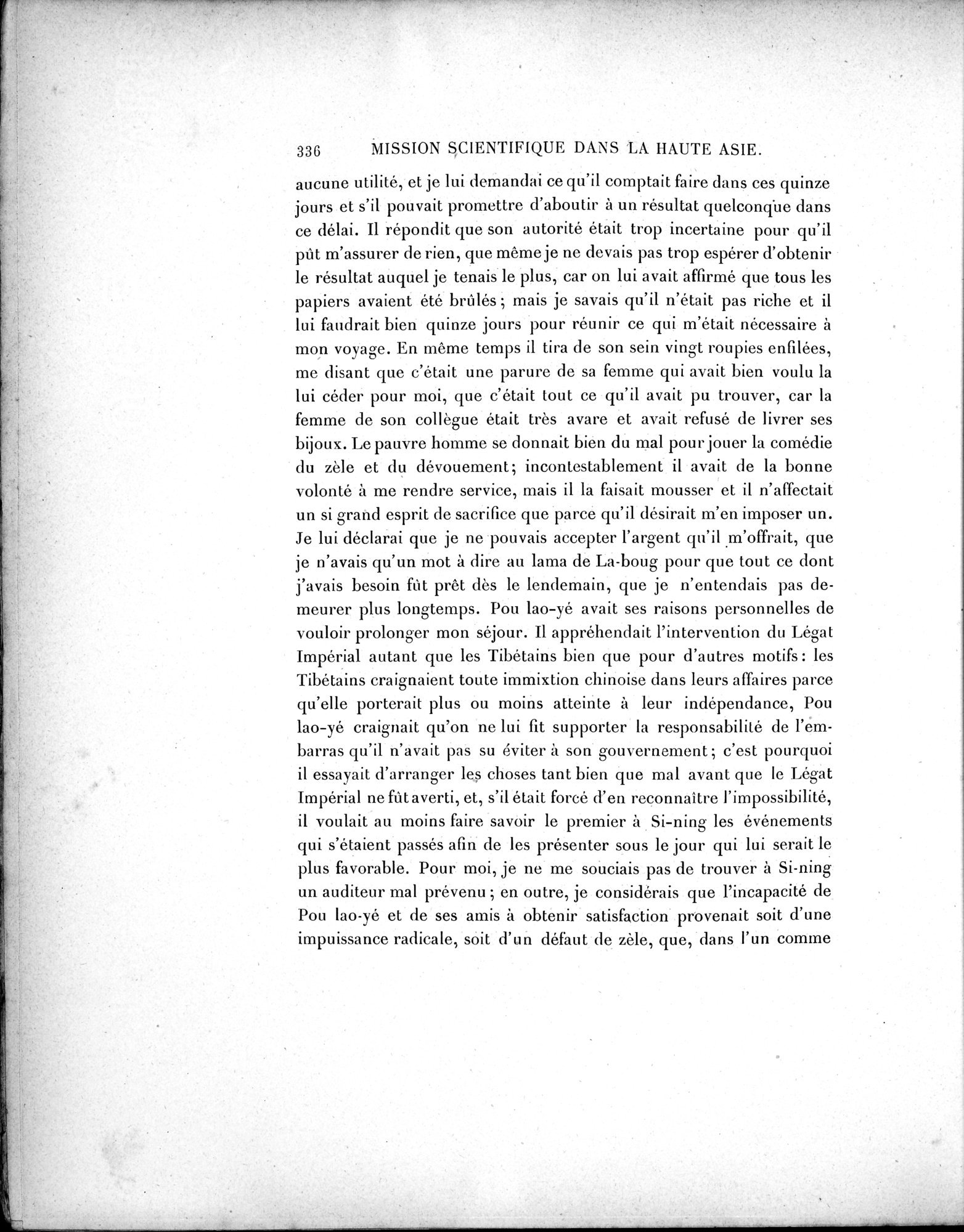 Mission Scientifique dans la Haute Asie 1890-1895 : vol.1 / 368 ページ（白黒高解像度画像）