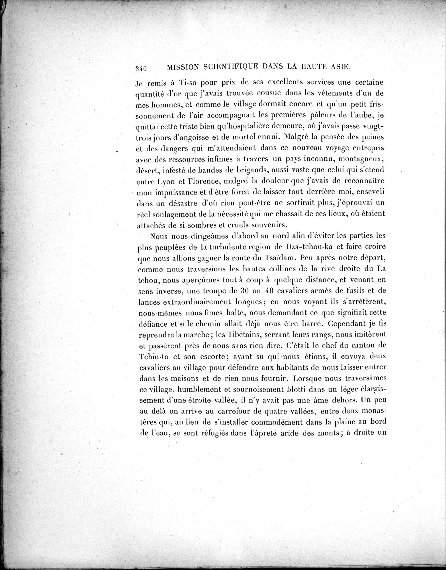 Mission Scientifique dans la Haute Asie 1890-1895 : vol.1 / 372 ページ（白黒高解像度画像）