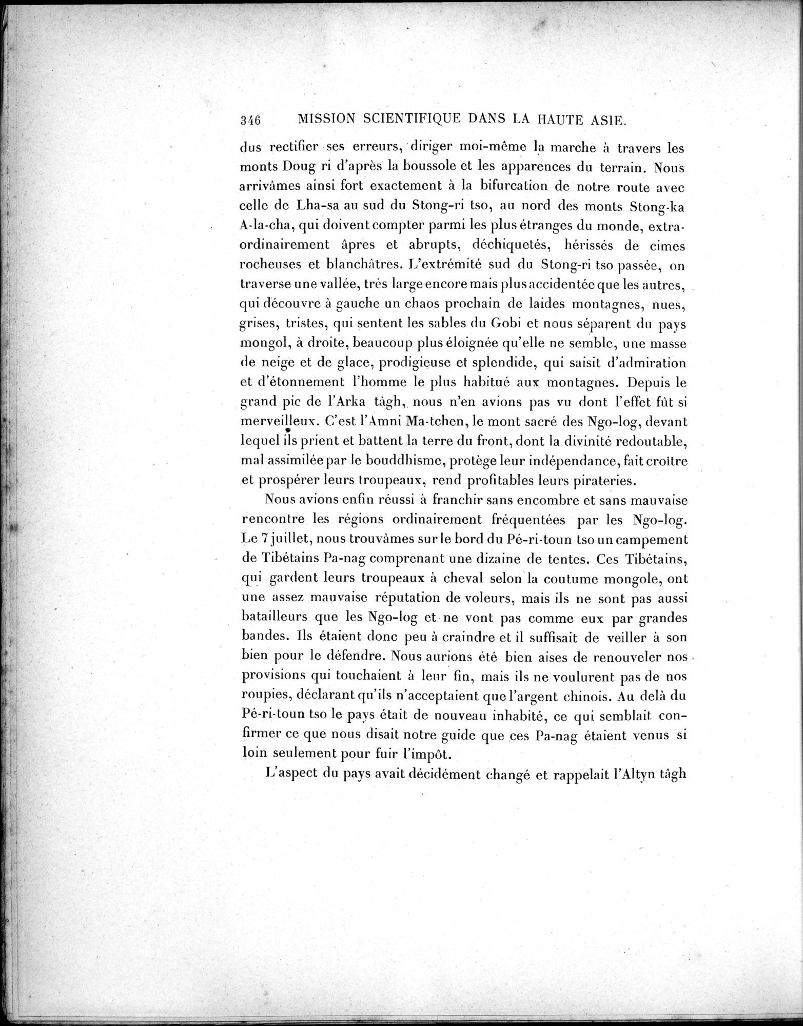 Mission Scientifique dans la Haute Asie 1890-1895 : vol.1 / 378 ページ（白黒高解像度画像）