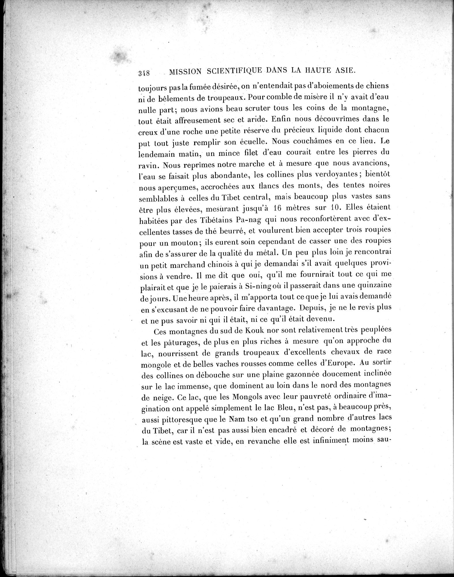 Mission Scientifique dans la Haute Asie 1890-1895 : vol.1 / Page 380 (Grayscale High Resolution Image)