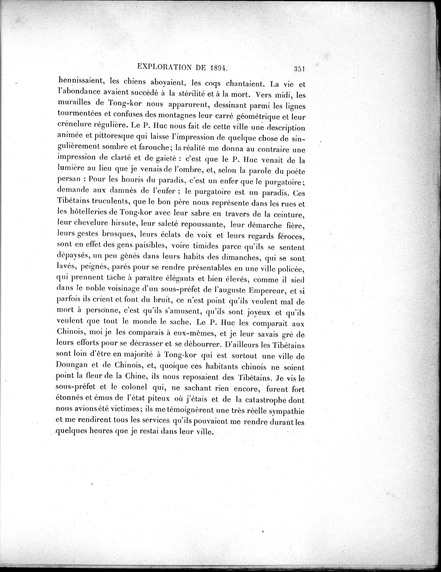 Mission Scientifique dans la Haute Asie 1890-1895 : vol.1 / 383 ページ（白黒高解像度画像）