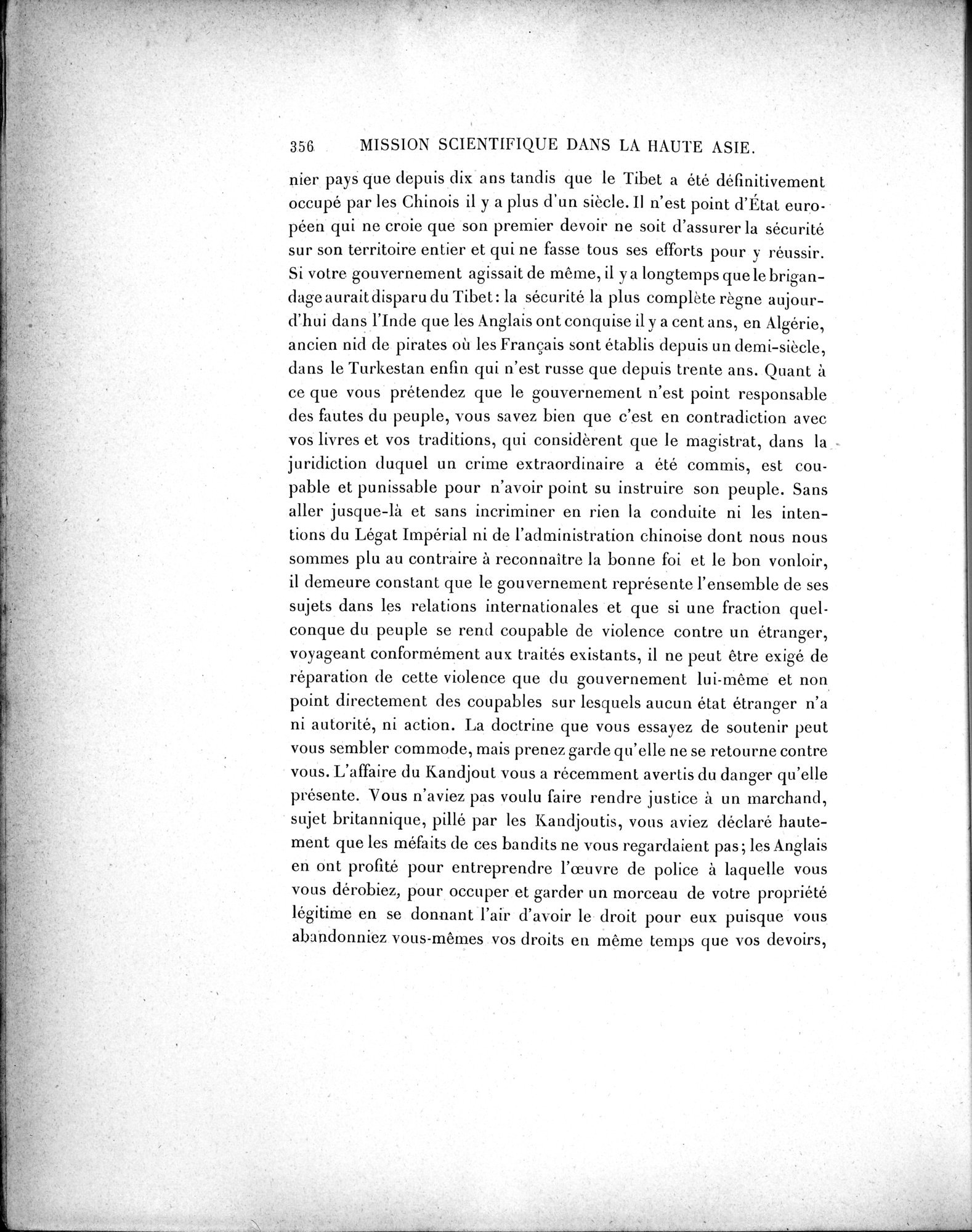 Mission Scientifique dans la Haute Asie 1890-1895 : vol.1 / 388 ページ（白黒高解像度画像）