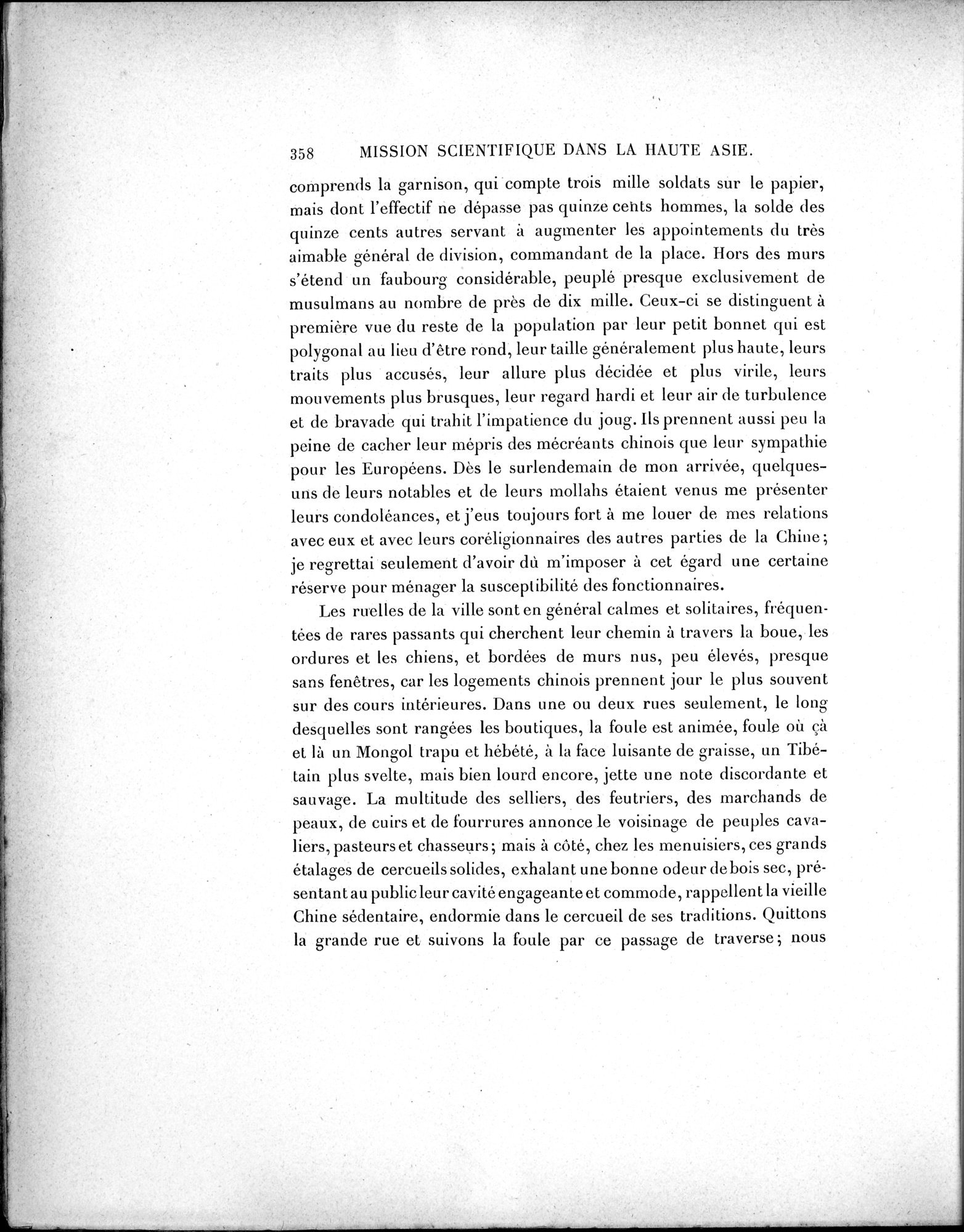 Mission Scientifique dans la Haute Asie 1890-1895 : vol.1 / Page 390 (Grayscale High Resolution Image)