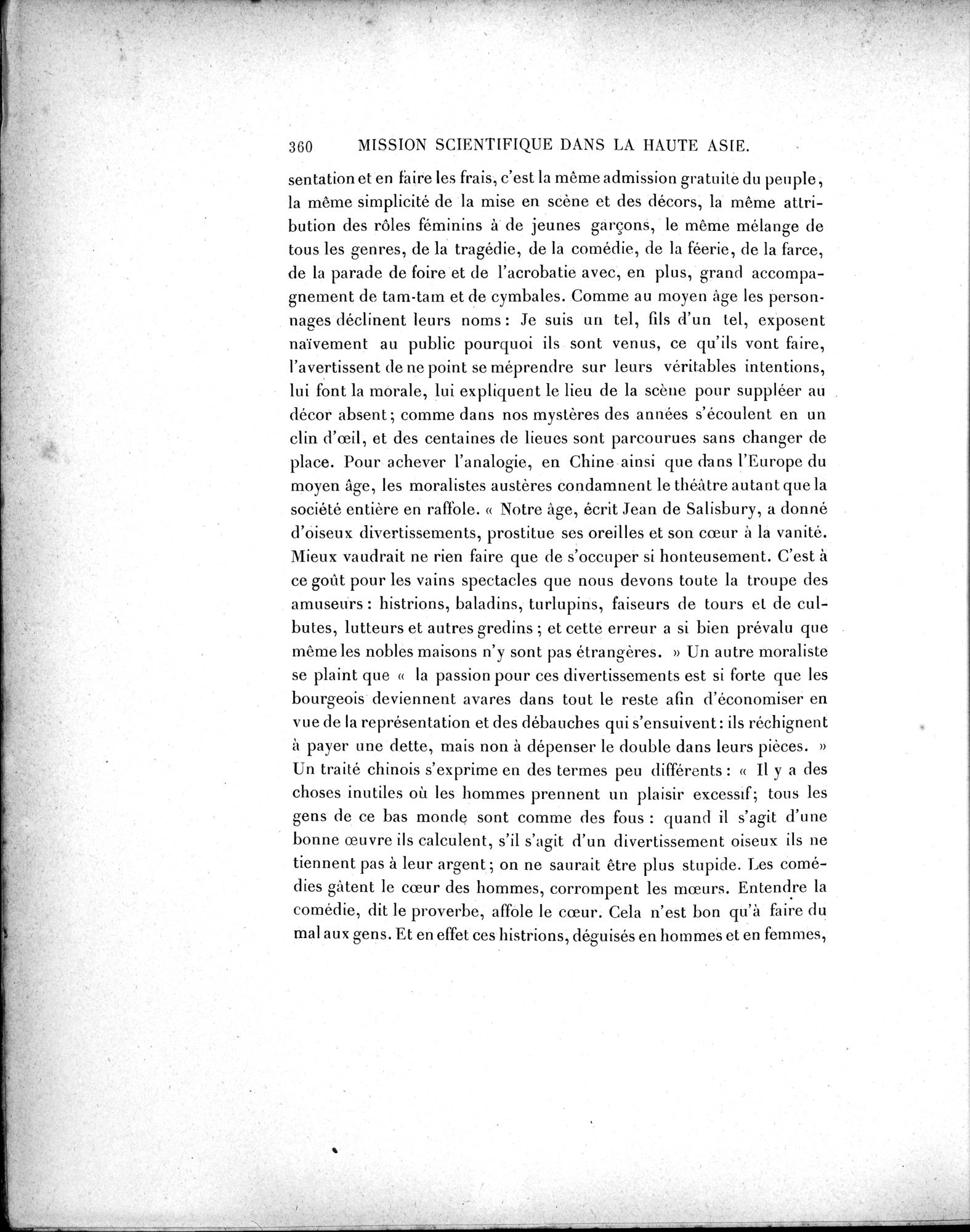 Mission Scientifique dans la Haute Asie 1890-1895 : vol.1 / 392 ページ（白黒高解像度画像）