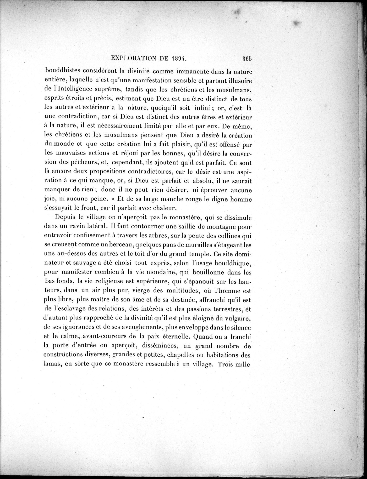 Mission Scientifique dans la Haute Asie 1890-1895 : vol.1 / Page 397 (Grayscale High Resolution Image)