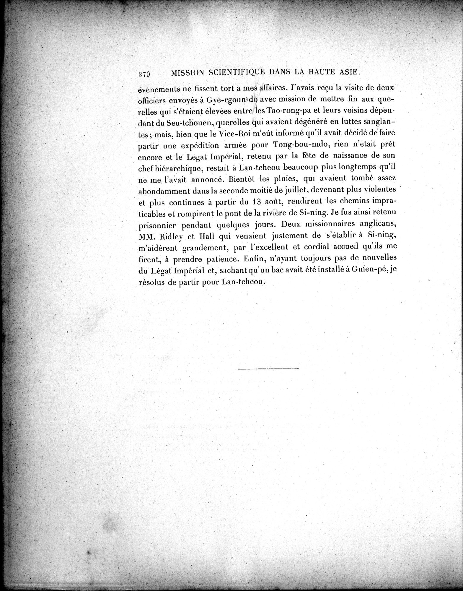 Mission Scientifique dans la Haute Asie 1890-1895 : vol.1 / Page 402 (Grayscale High Resolution Image)