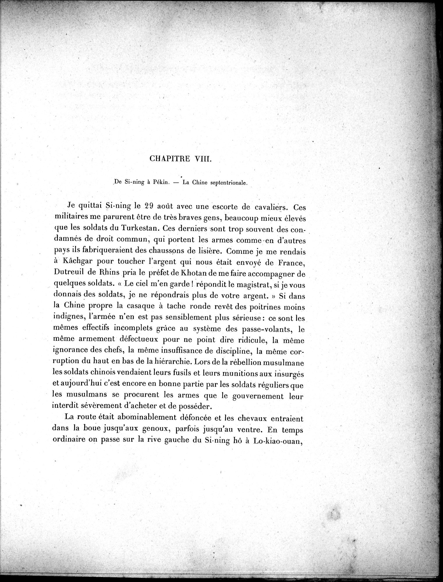 Mission Scientifique dans la Haute Asie 1890-1895 : vol.1 / Page 403 (Grayscale High Resolution Image)