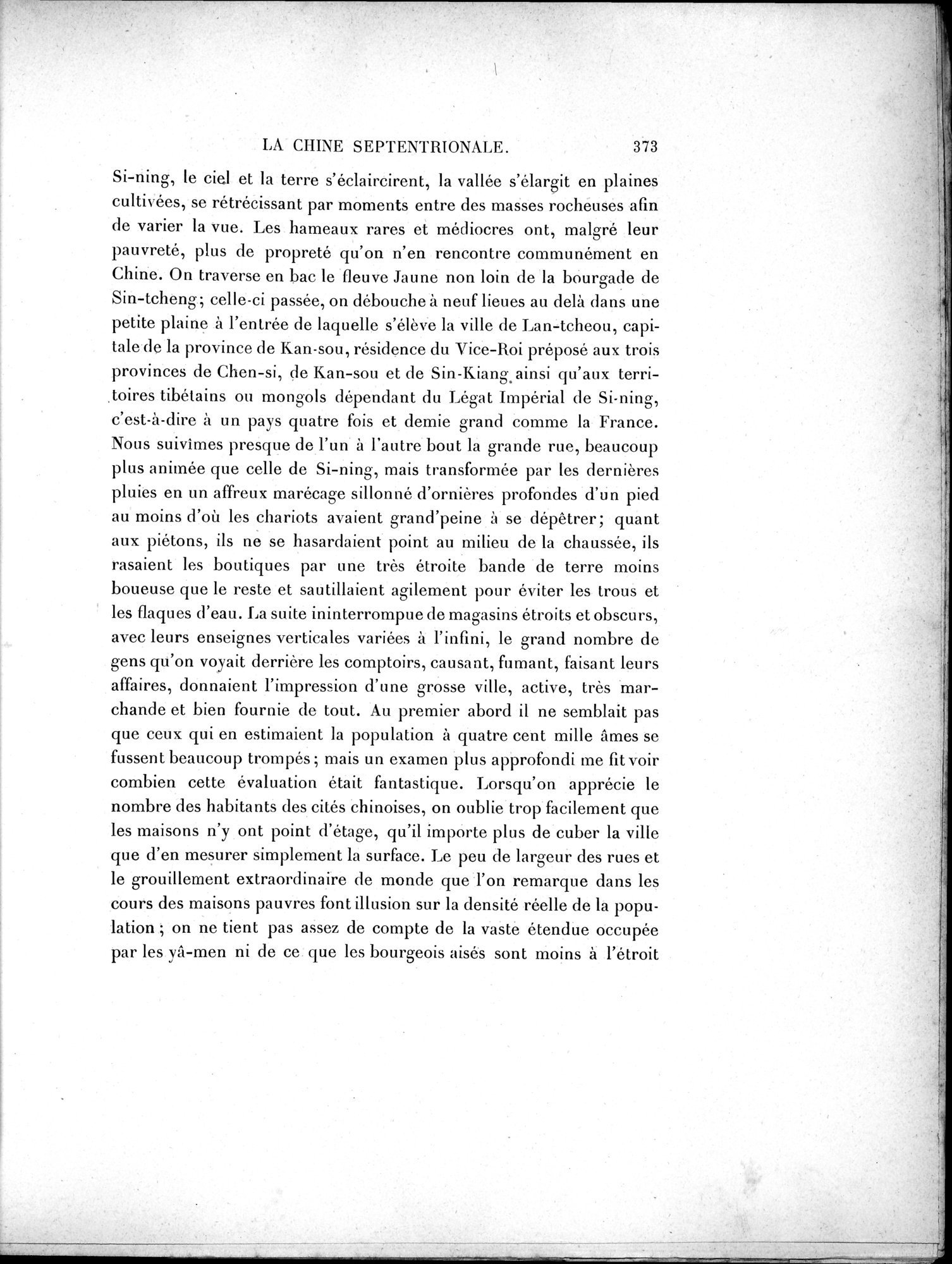Mission Scientifique dans la Haute Asie 1890-1895 : vol.1 / 405 ページ（白黒高解像度画像）