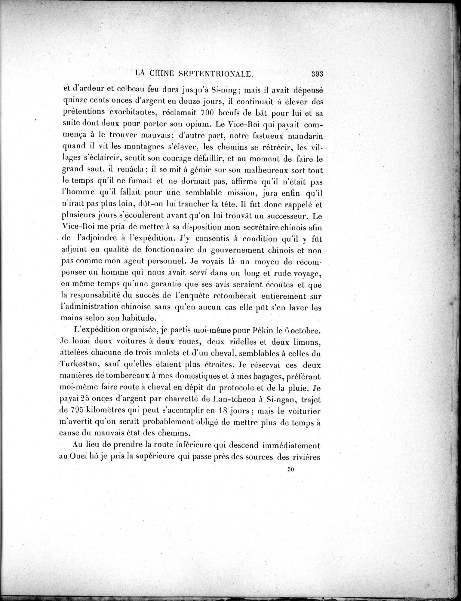 Mission Scientifique dans la Haute Asie 1890-1895 : vol.1 / 425 ページ（白黒高解像度画像）