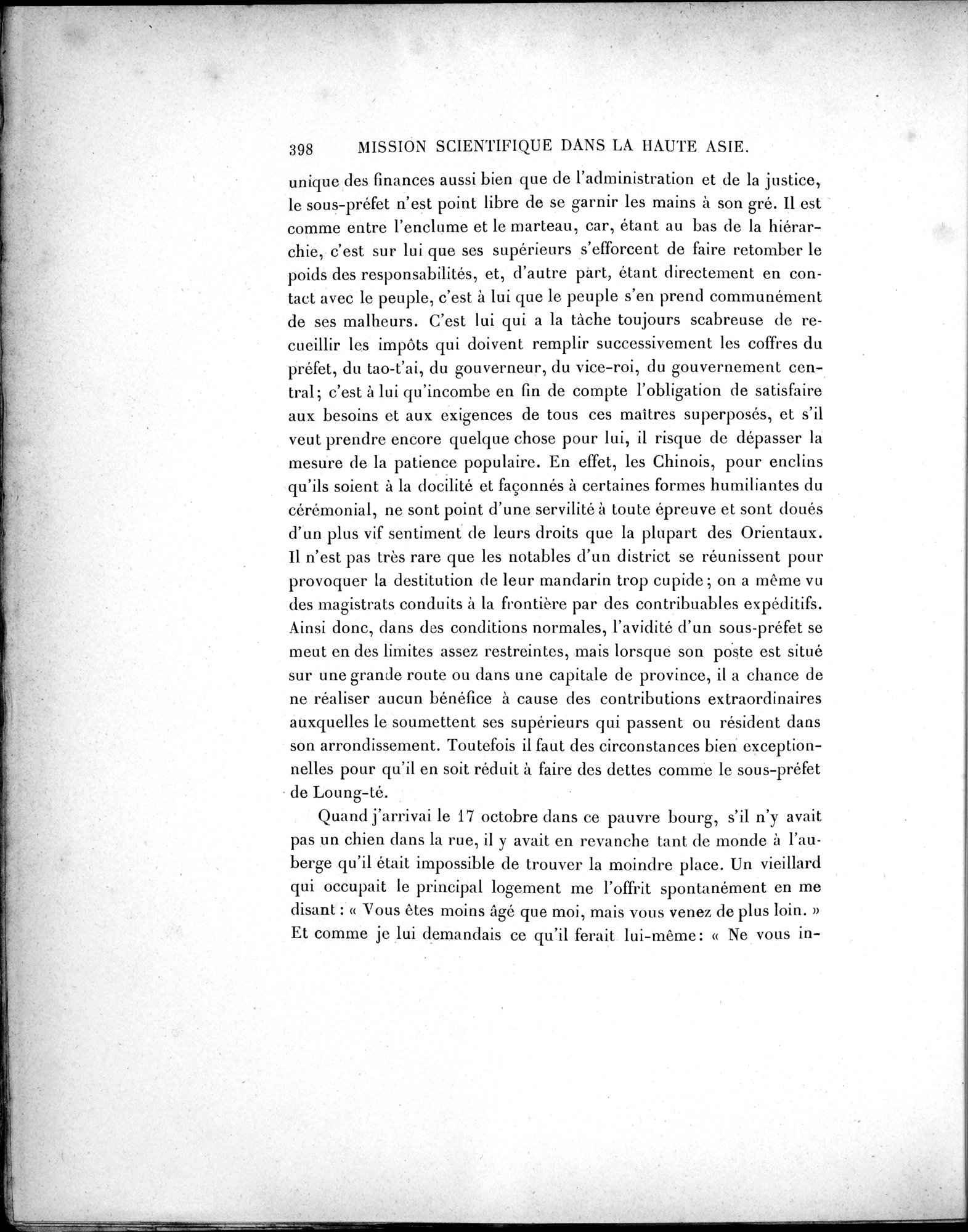 Mission Scientifique dans la Haute Asie 1890-1895 : vol.1 / 430 ページ（白黒高解像度画像）